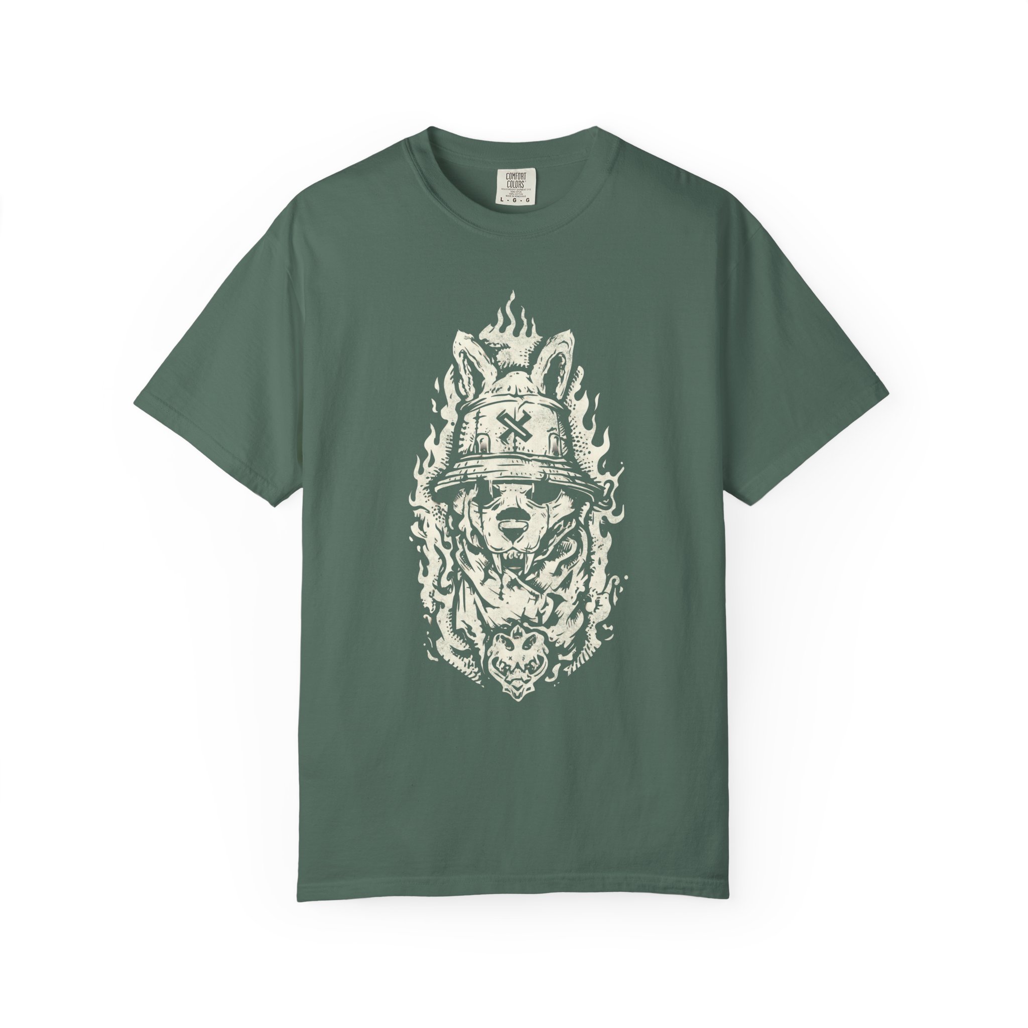 Hellhound Warrior T-Shirt – Gothic Dog Graphic Tee for Dark Streetwear Fans - Image 6