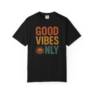 Good Vibes Only T-Shirt — Retro Sunset Graphic Tee