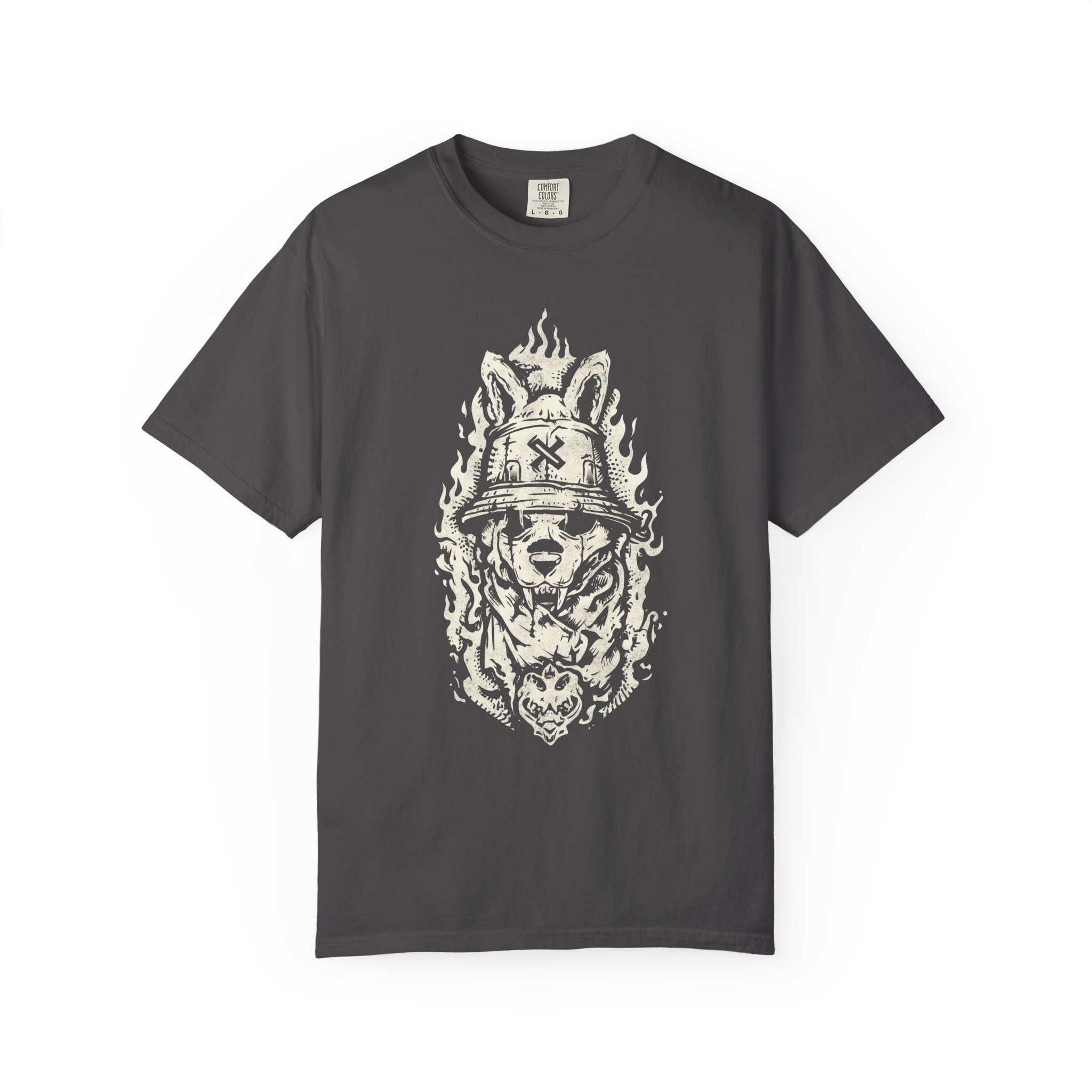 Hellhound Warrior T-Shirt – Gothic Dog Graphic Tee for Dark Streetwear Fans - Image 10