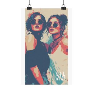 Modern Fashion Street  Matte Vertical Art Poster | Kool Artful Timeless Sunglasses Wall Decor