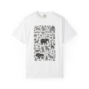 Tee Symbolic Animal Icon T-Shirt – Minimal Black Illustration Tee