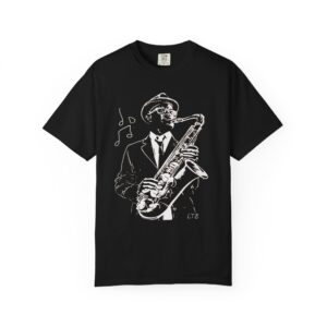 Saxophone Jazz Player T-Shirt — Vintage Musician Graphic Tee