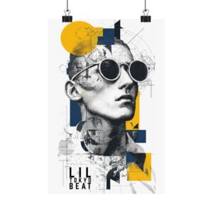 Modern Geometric Sunglasses Portrait Poster | Abstract Art Wall Decor