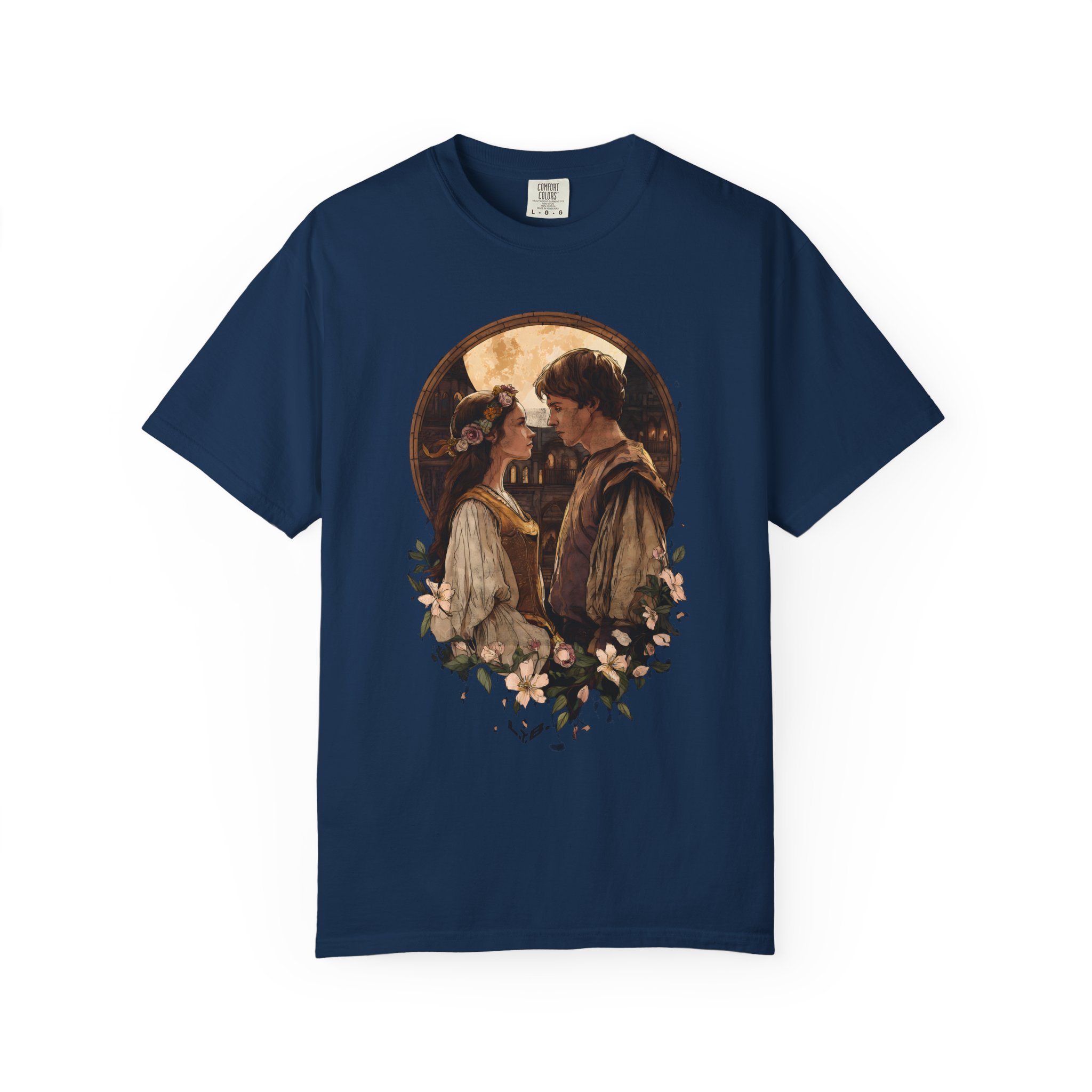 Vintage Romantic Art T-Shirt — Classic Lovers Portrait Valentine Tee - Image 11