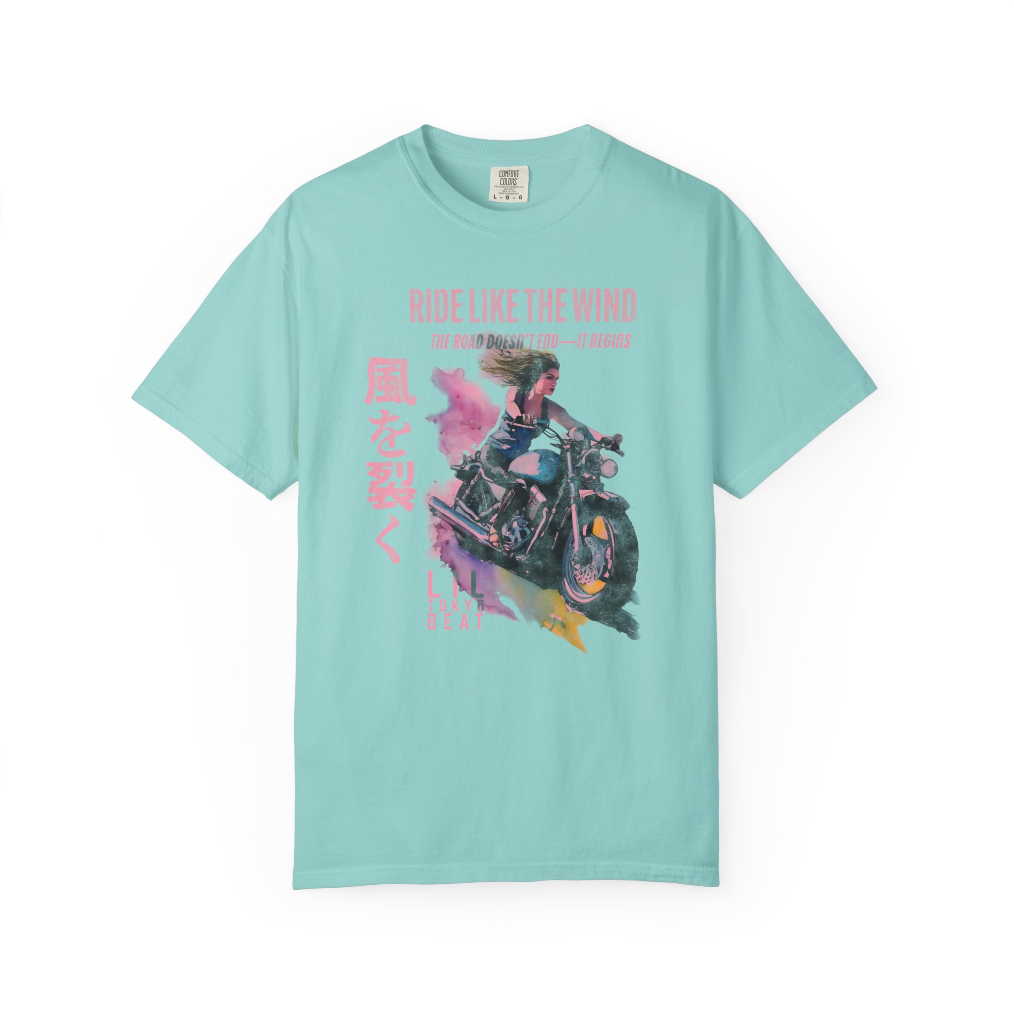 Ride Like The Wind Unisex Garment-Dyed T-shirt, Vintage Motorcycle Tee, Biker Shirt, Casual Wear, Adventure Gift, Cool Graphic Tee t0 - Image 4