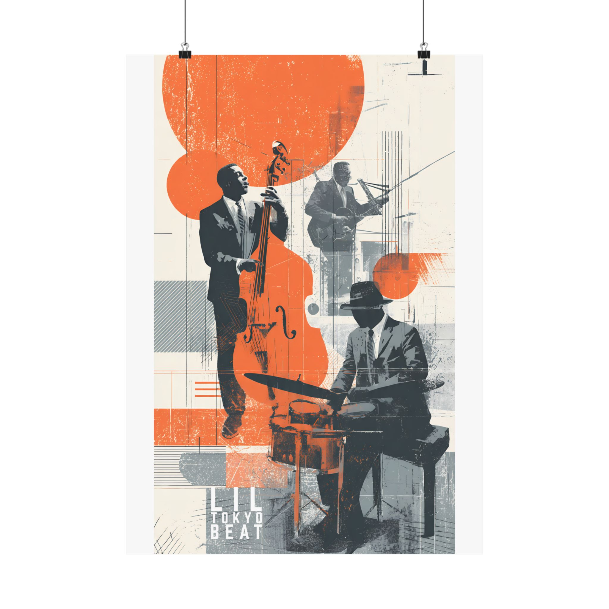 Modern Jazz Matte Vertical Posters | Abstract Musician Graphic Wall Art - Image 8