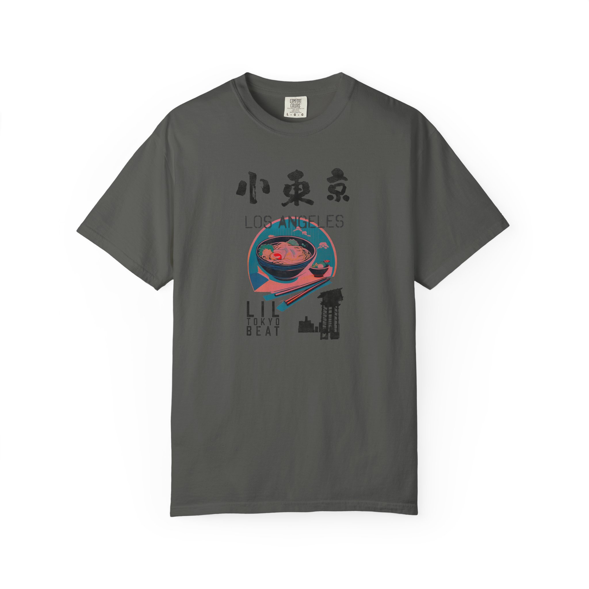 Little Tokyo LA Tee, Endangered Landmark Awareness Tshirt, Unisex Tee, Garment-Dyed Shirt, Vintage Japanese Design, t7 - Image 2