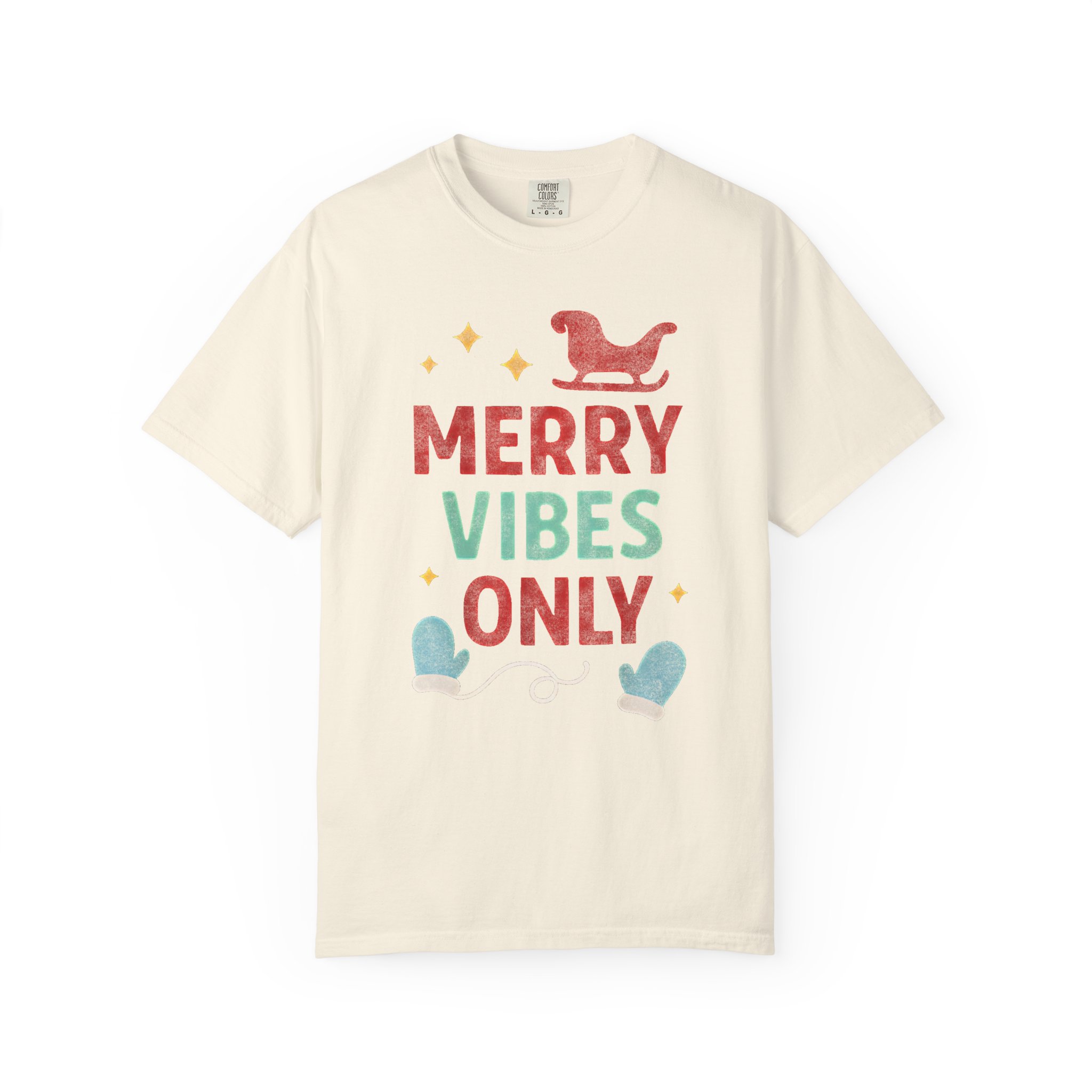 Merry Vibes Only T-Shirt — Festive Christmas Holiday Tee - Image 3