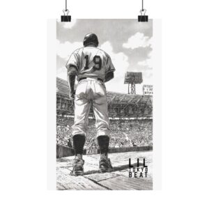 Vintage Baseball Poster — '19' Player Stadium Art Print