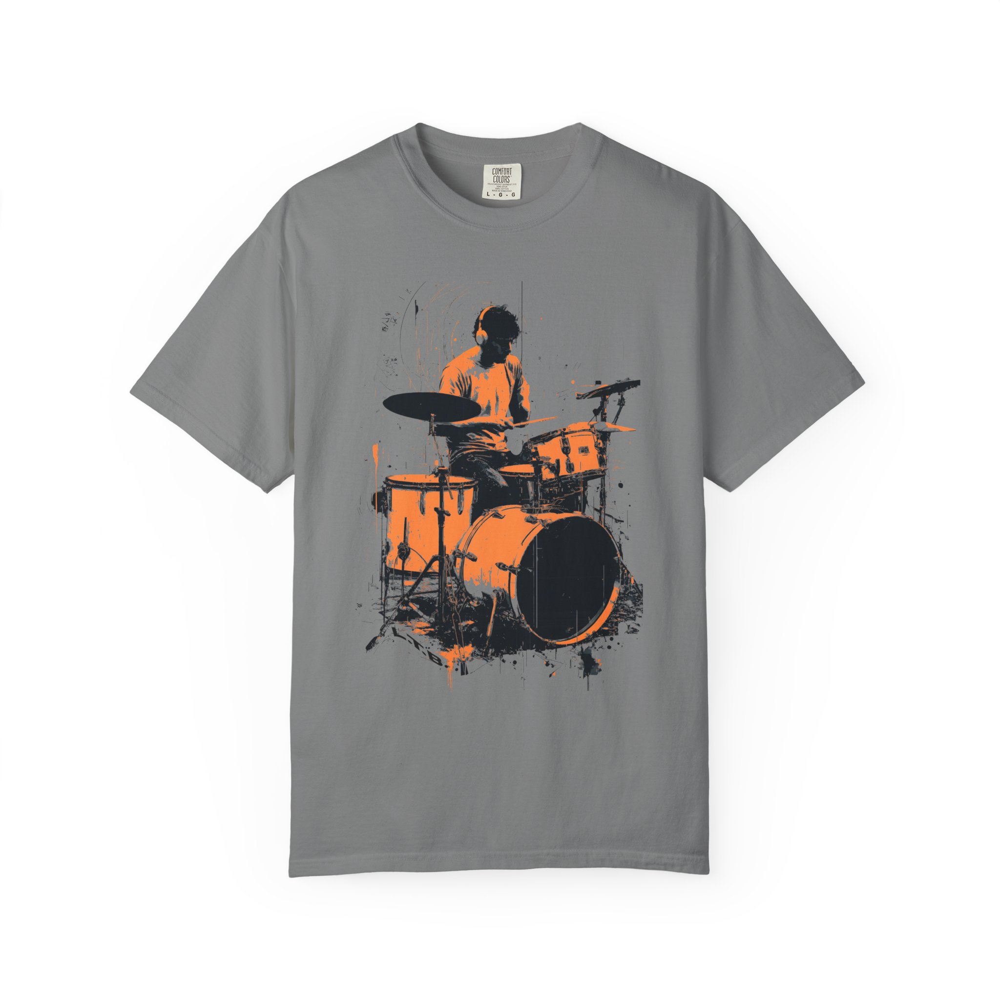 Drummer Silhouette T-Shirt — Vintage Band Music Tee for Musicians & Fans - Image 5