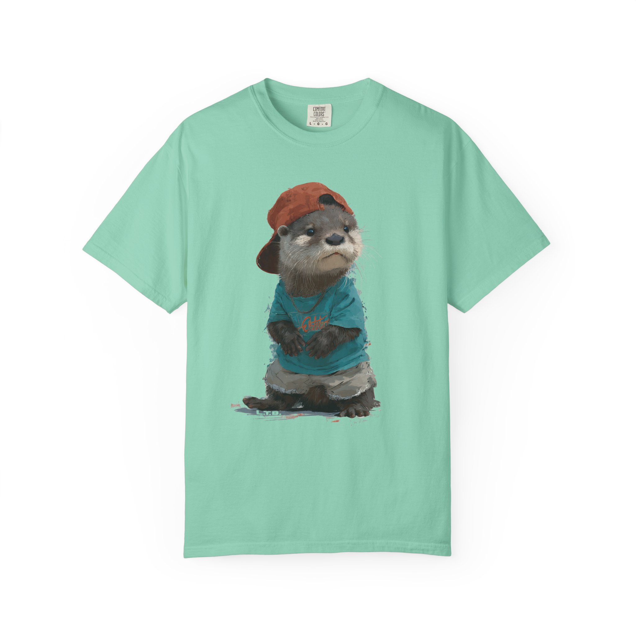 Otter in a Cap T-Shirt — Cute Casual Graphic Tee for Animal Lovers - Image 7