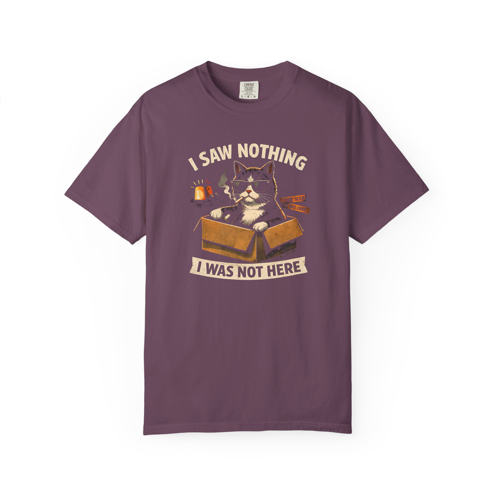 I Saw Nothing Cat Tee – Funny Innocent Troublemaker T-Shirt - Image 6