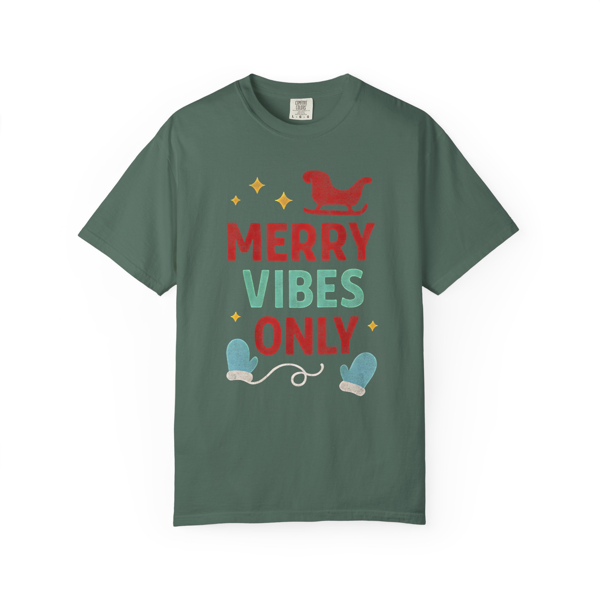 Merry Vibes Only T-Shirt — Festive Christmas Holiday Tee - Image 6