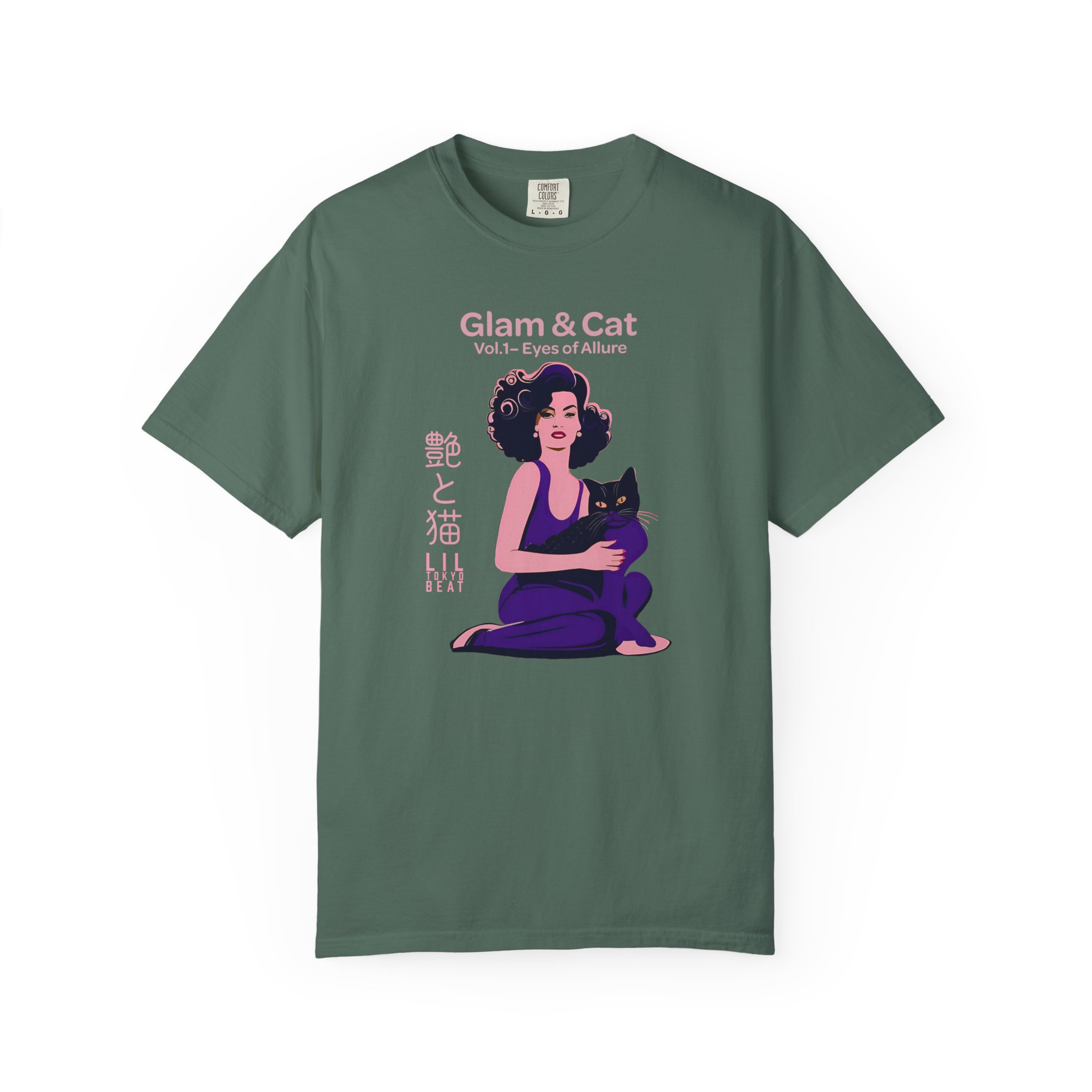 Glam and Cat Vol 1 Tee - Lil Tokyo Beat Shirt, Modern Interiors, Stylish Cat Lovers, Whispers of Elegance, Shadows & Desire, Mood Mystery, t0 - Image 13