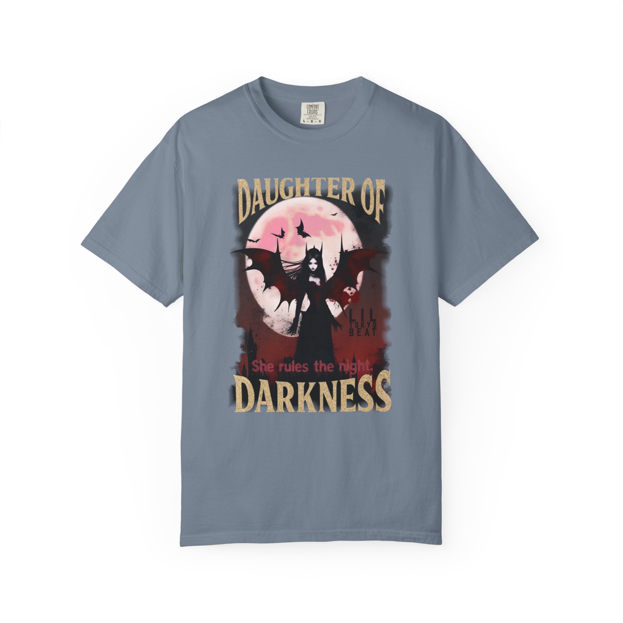 Gothic Vampiress Halloween T-shirt, Vampire Moon Shirt, Daughter of Darkness Unisex Tee, Halloween Costume Top, t0 - Image 2