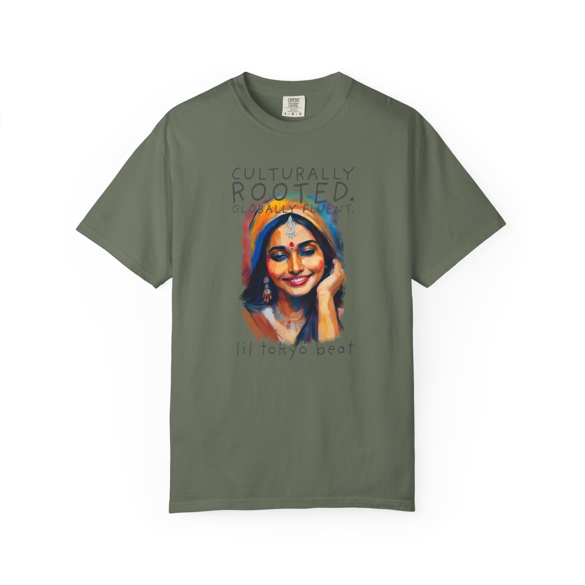 Ethnic Pride Unisex Tee: Colorful Indian Culture Graphic T-shirt, Festival Shirt, Cultural Apparel, Unique Graphic Tee, Indian Sari Portrait, t7 - Image 5