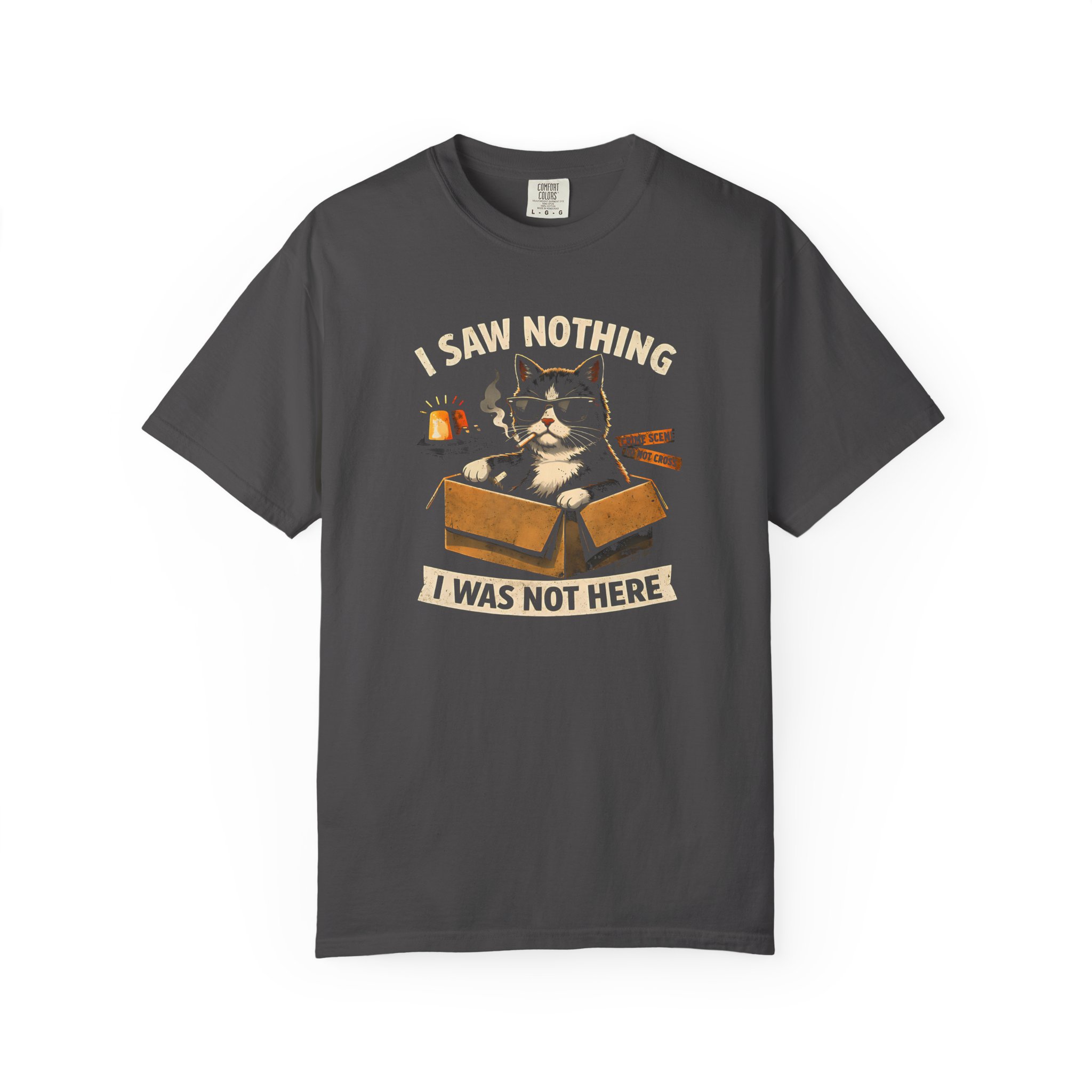 I Saw Nothing Cat Tee – Funny Innocent Troublemaker T-Shirt - Image 4