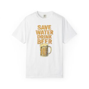 Save Water Drink Beer T-Shirt — Vintage Beer Mug Graphic Humor Tee