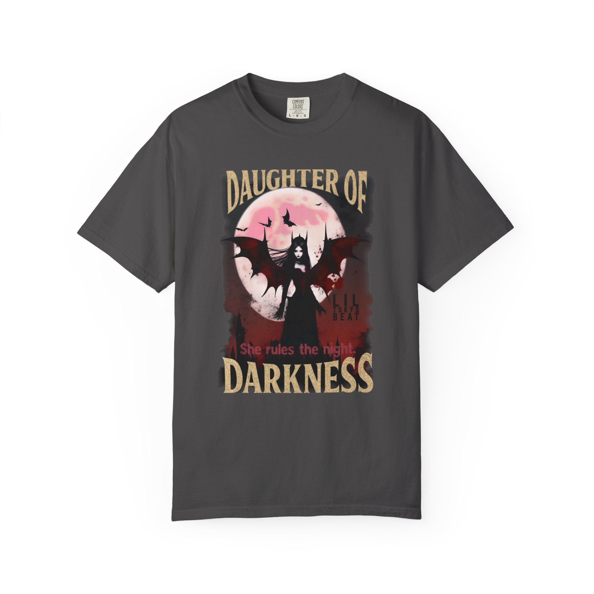 Gothic Vampiress Halloween T-shirt, Vampire Moon Shirt, Daughter of Darkness Unisex Tee, Halloween Costume Top, t0 - Image 3