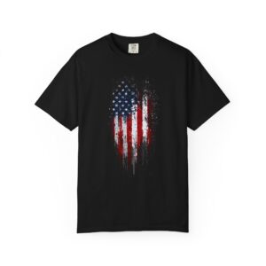 American Flag Grunge T-Shirt — Distressed USA Patriotic Tee