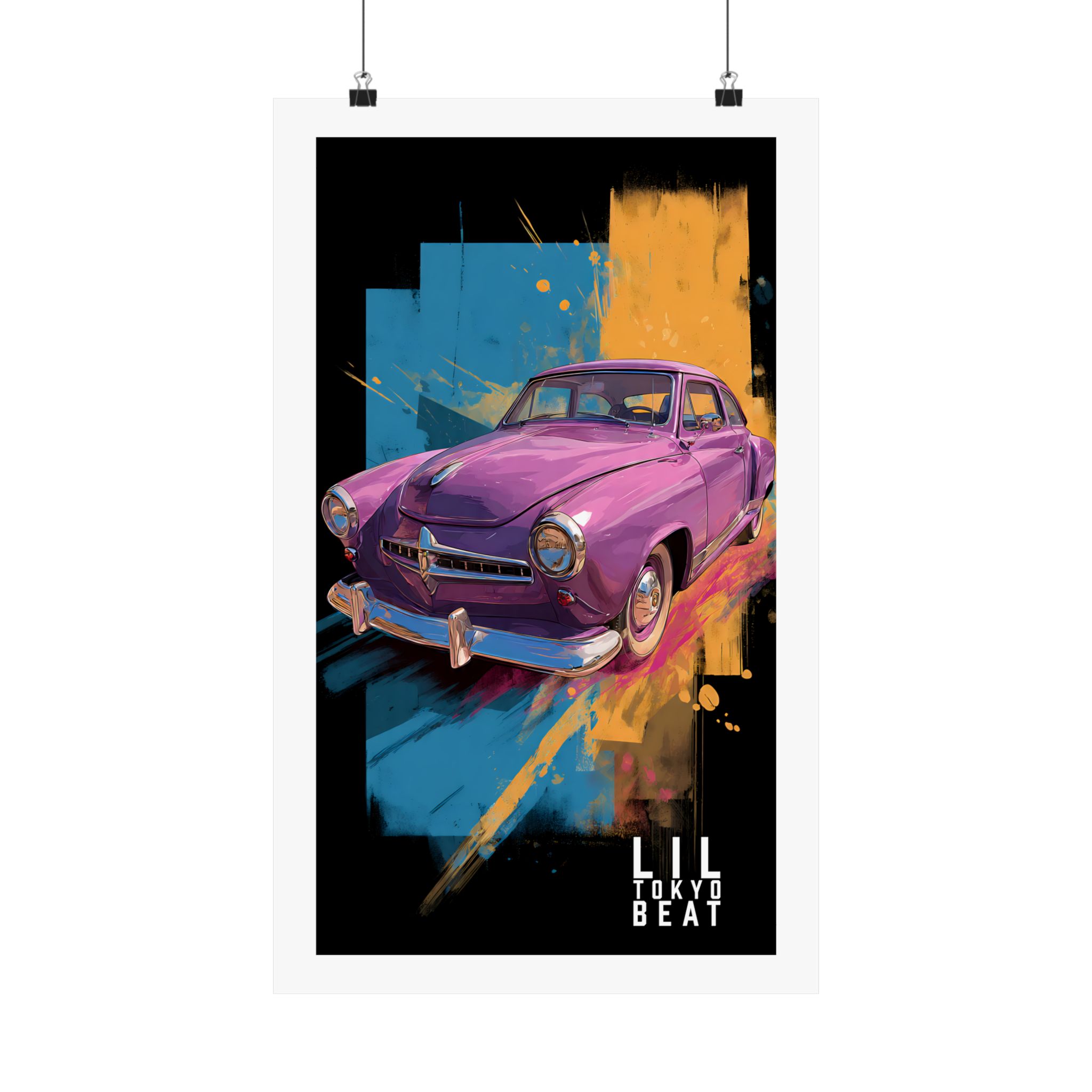 Retro Purple Classic Car Poster — Pop Art Vintage Auto Wall Decor - Image 8