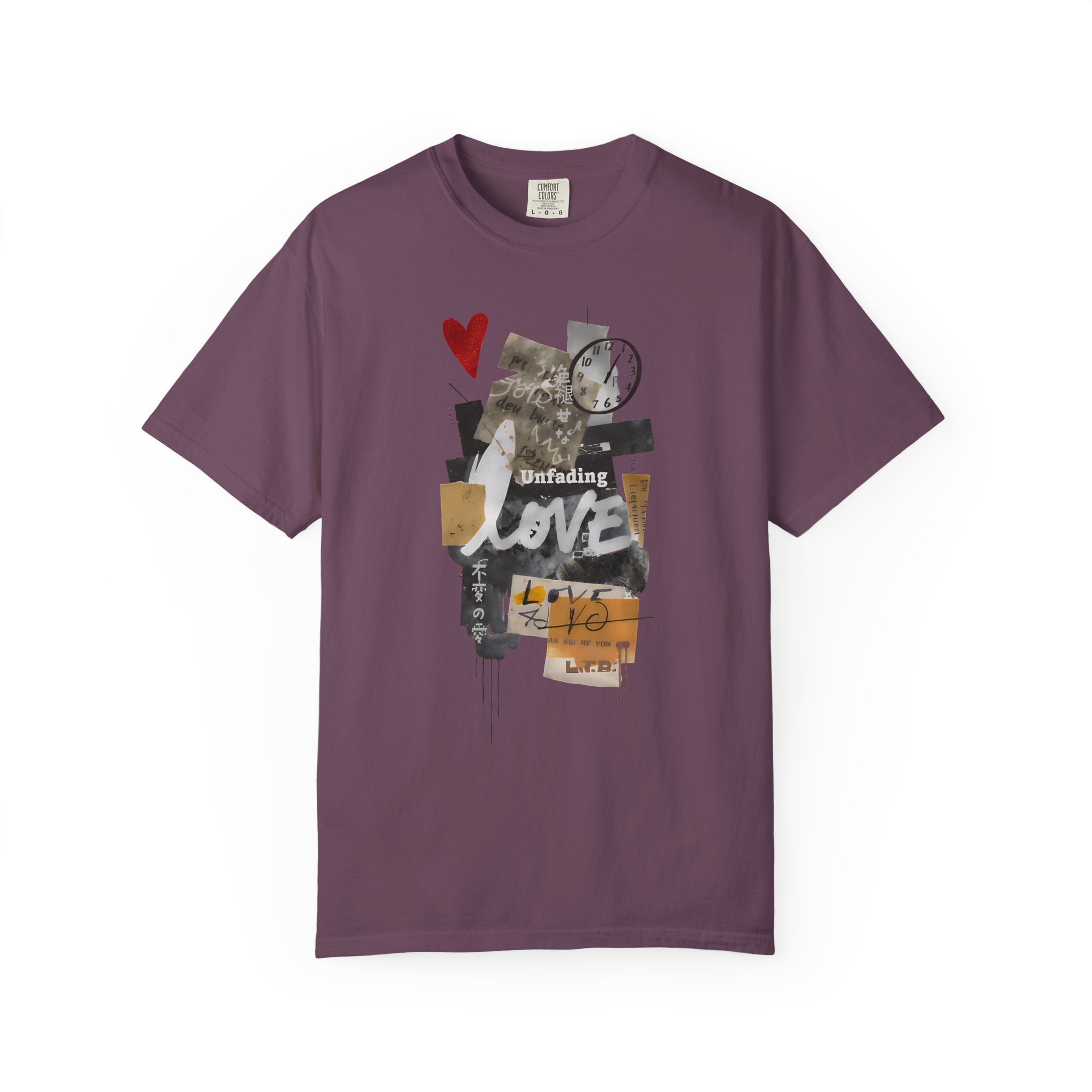 Unfading Love T-Shirt – Artistic Collage Graphic Tee - Image 12