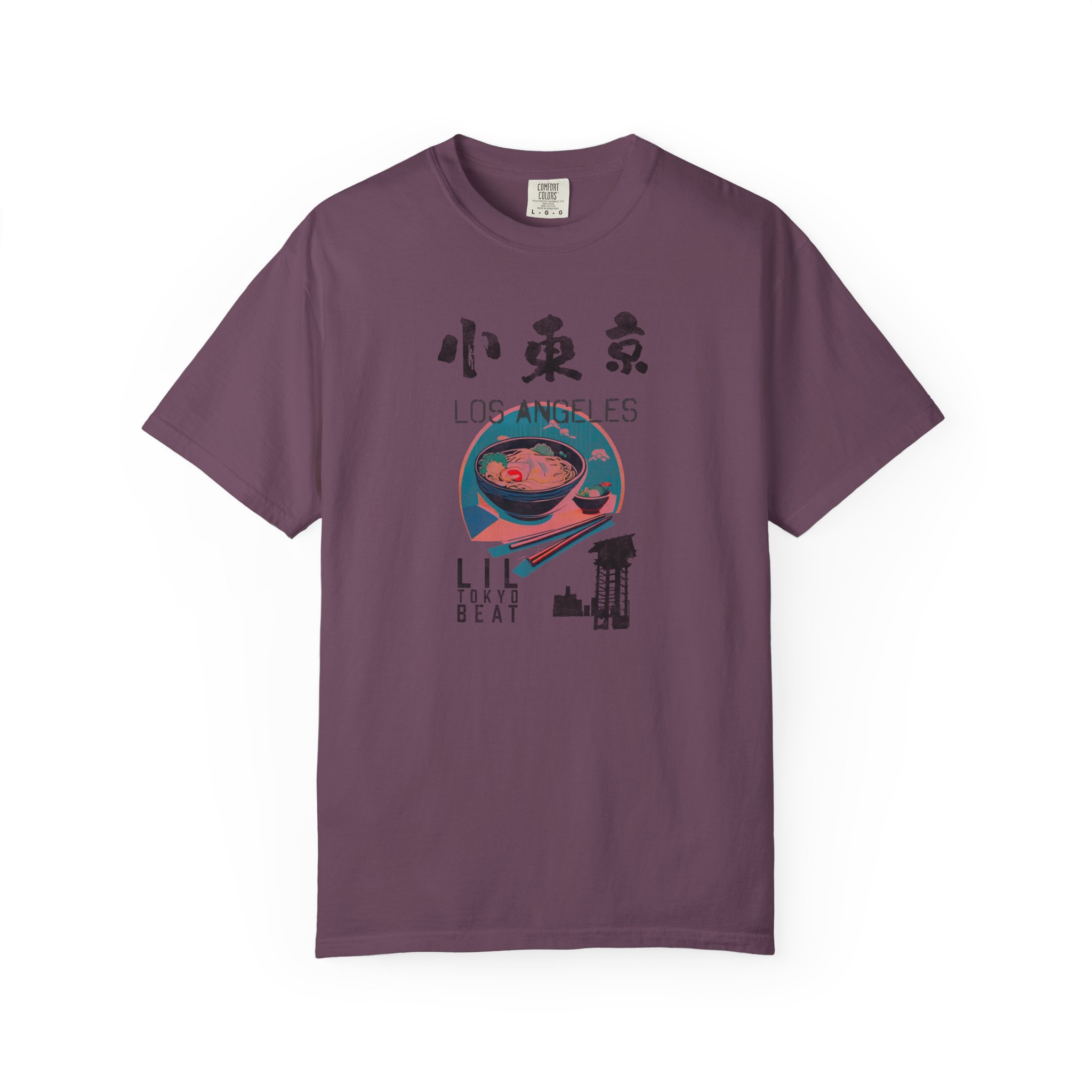 Little Tokyo LA Tee, Endangered Landmark Awareness Tshirt, Unisex Tee, Garment-Dyed Shirt, Vintage Japanese Design, t7 - Image 8