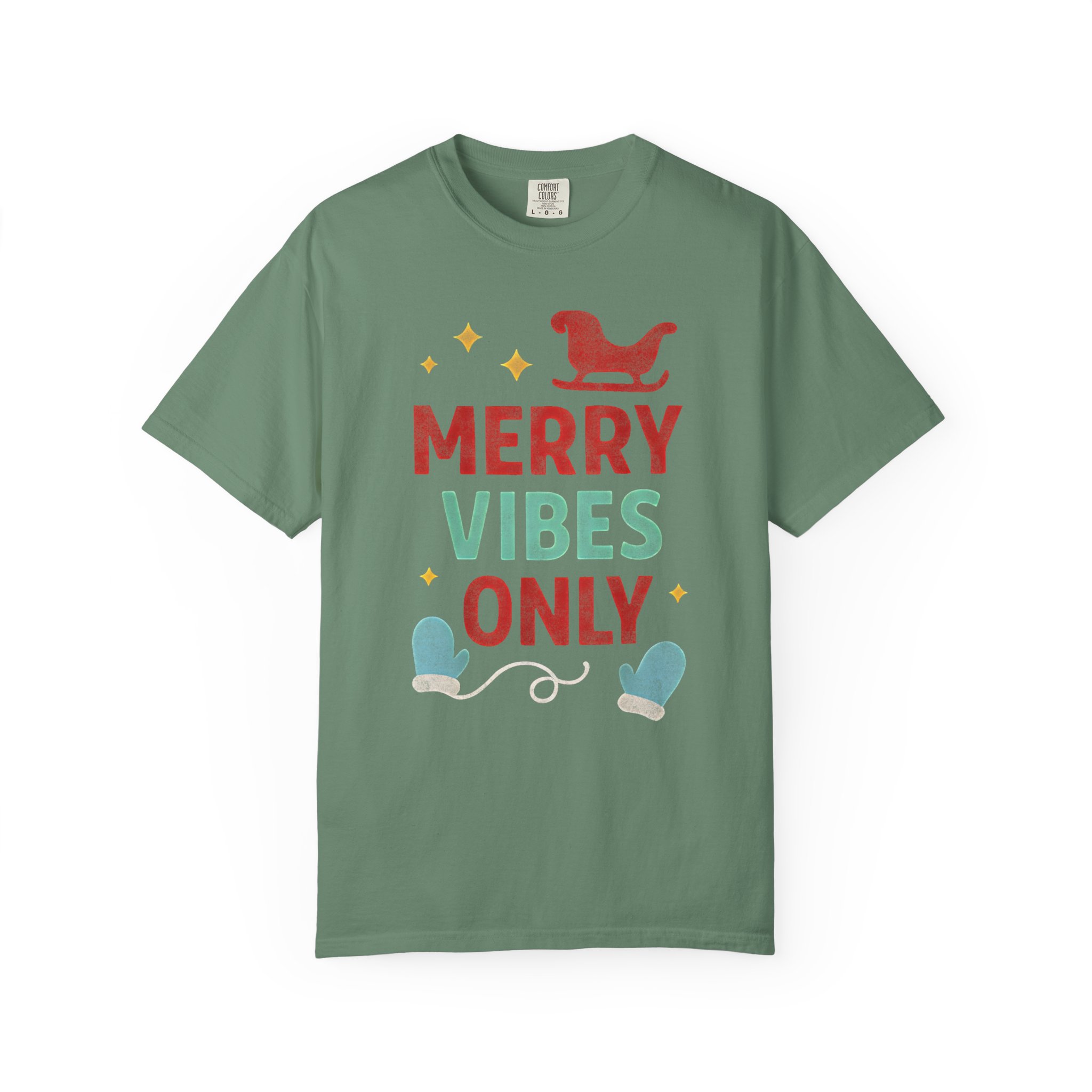 Merry Vibes Only T-Shirt — Festive Christmas Holiday Tee - Image 5