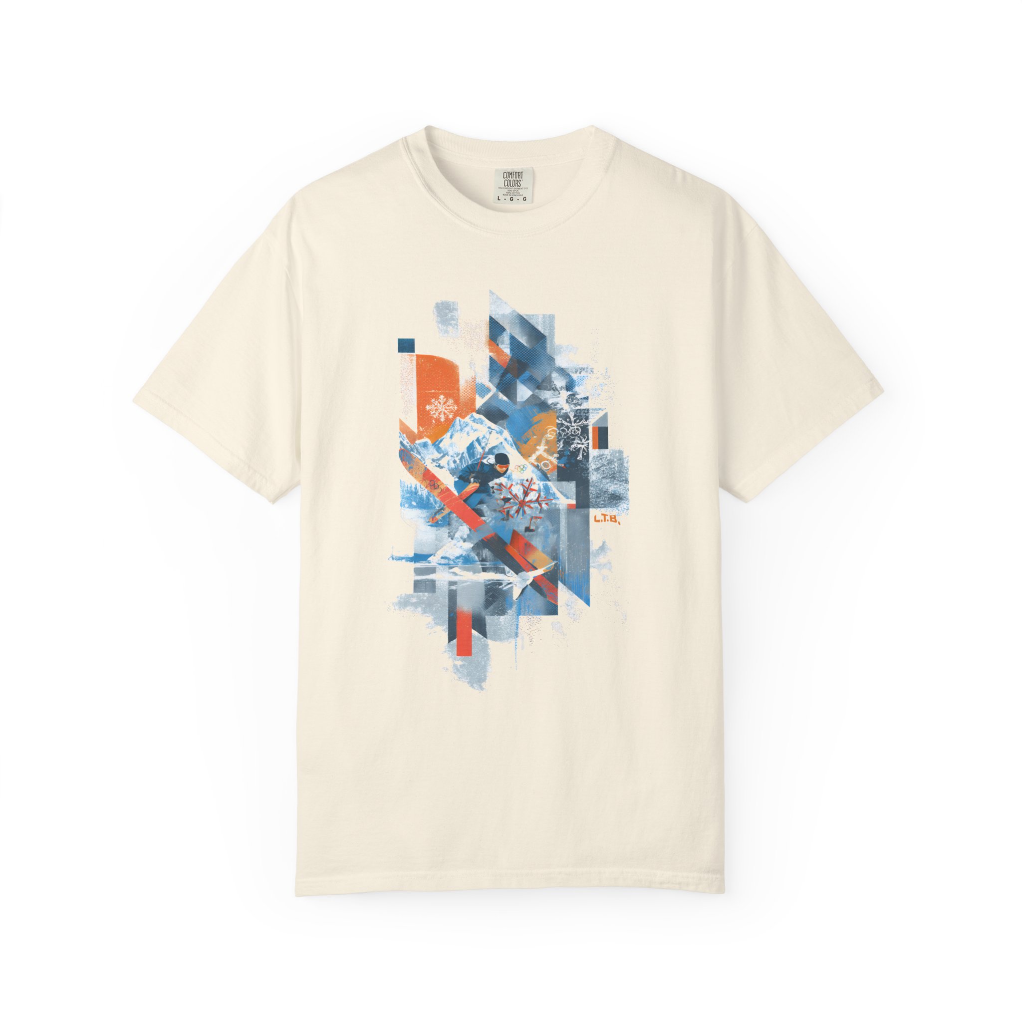 Abstract Ski Graphic Tee | Alpine Streetwear T-Shirt - Image 5