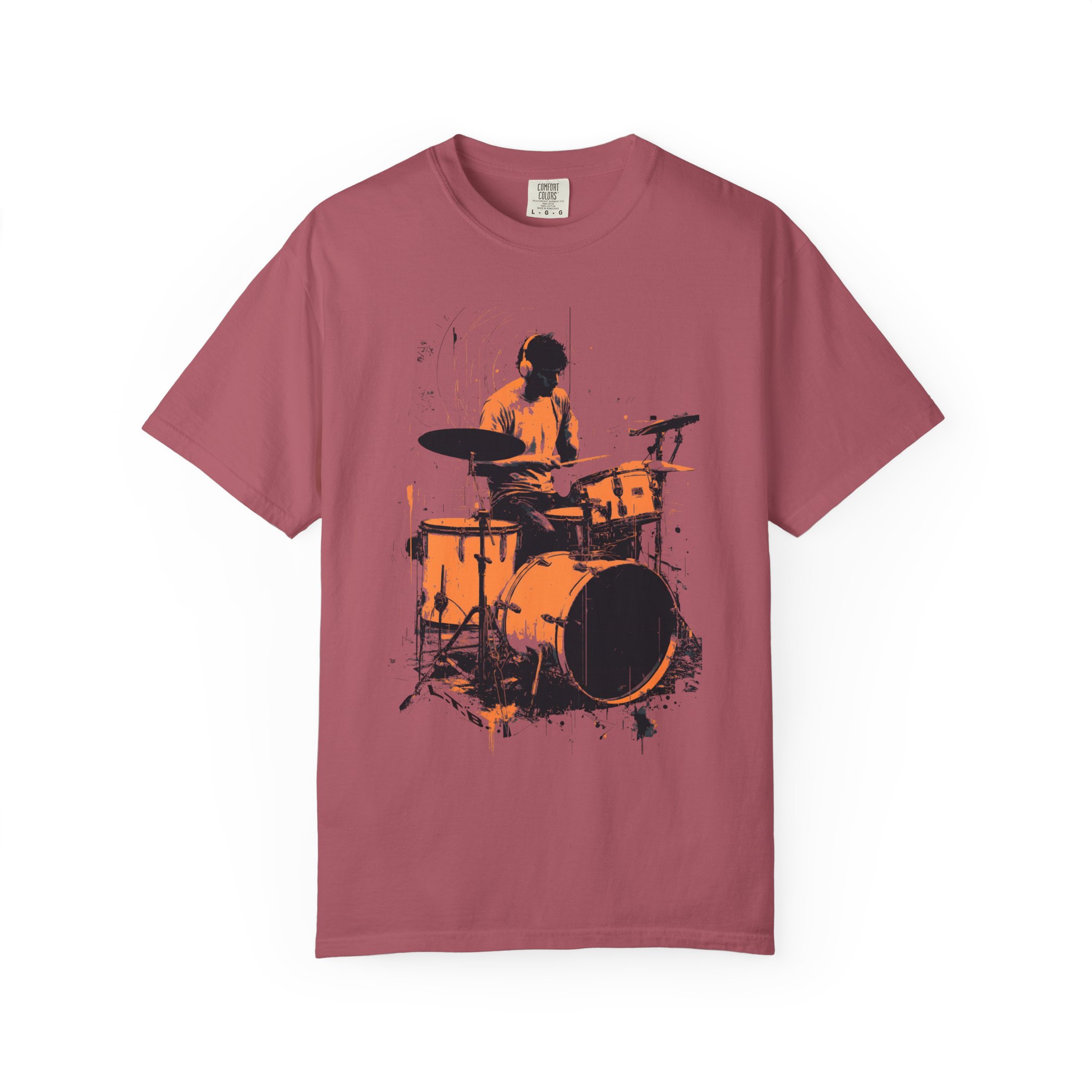 Drummer Silhouette T-Shirt — Vintage Band Music Tee for Musicians & Fans - Image 15