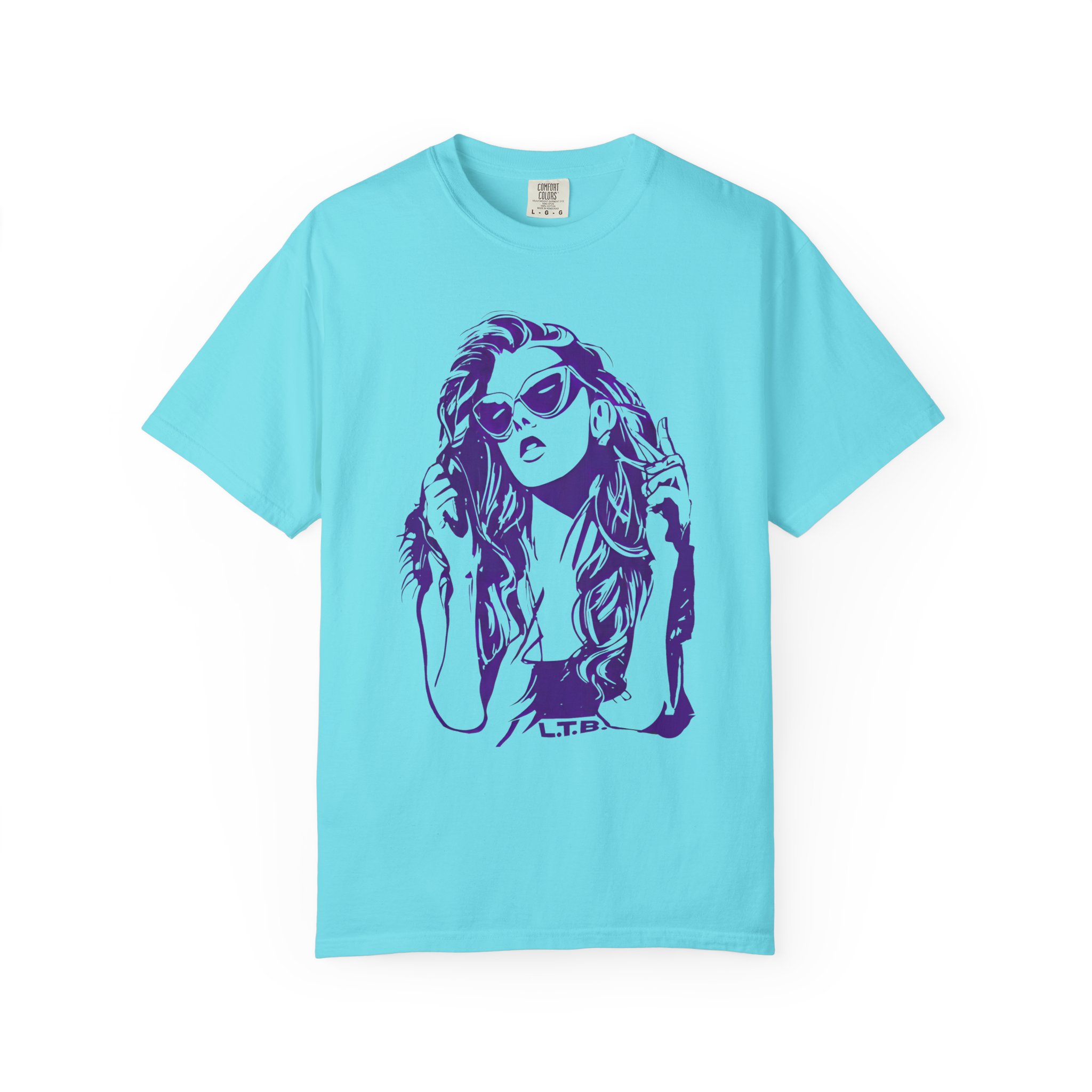 Retro Sunglasses Girl T-Shirt – Music Festival Aesthetic Graphic Tee - Image 9