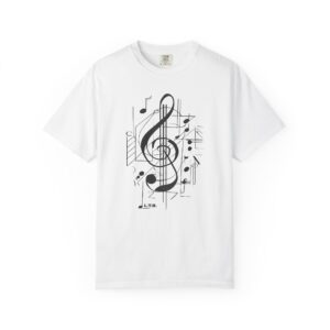 Music Notes T-Shirt — Treble Clef Graphic Tee for Musicians & Music Lovers