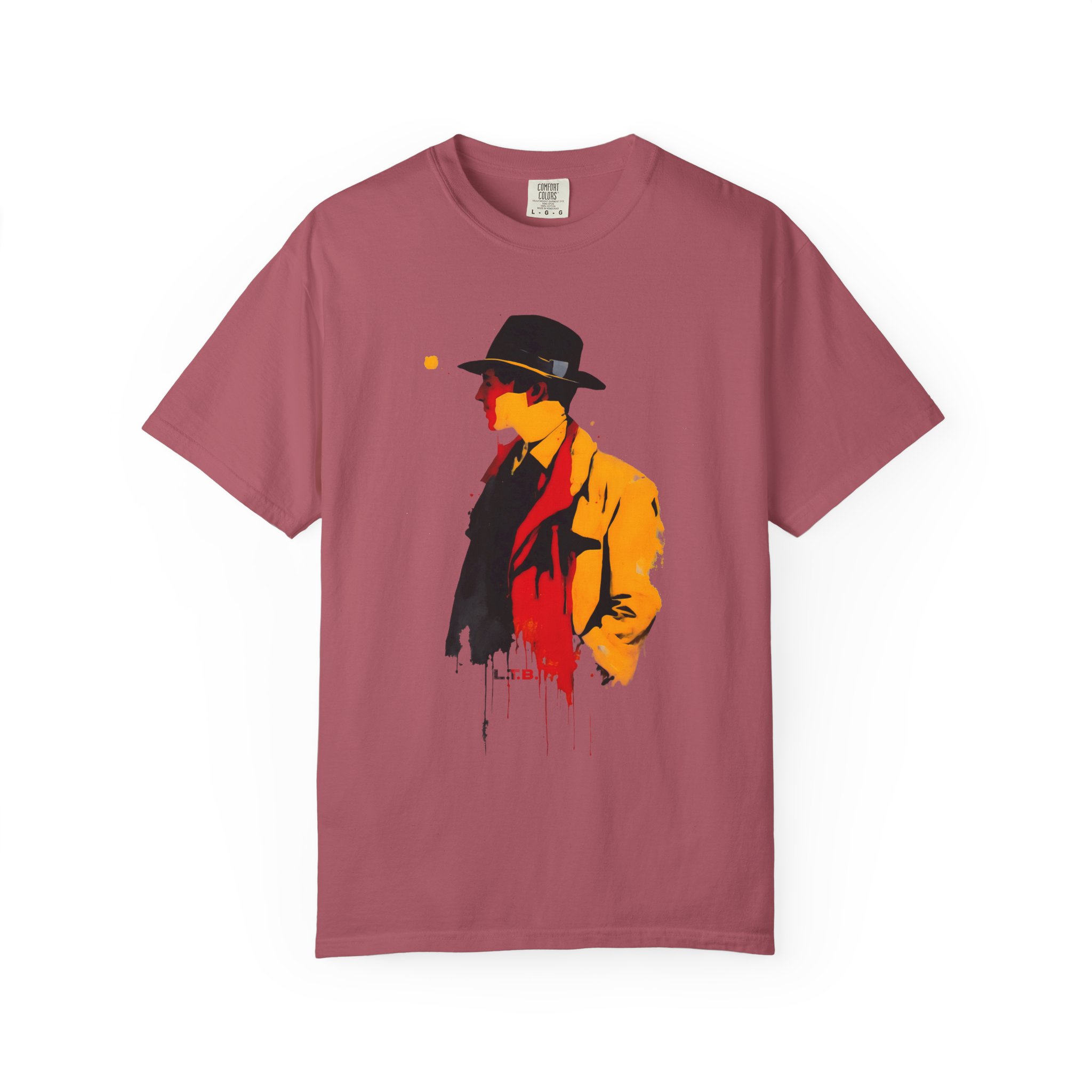 Mystery Noir Street Art Tee — Stylized Fedora Silhouette T-Shirt - Image 14