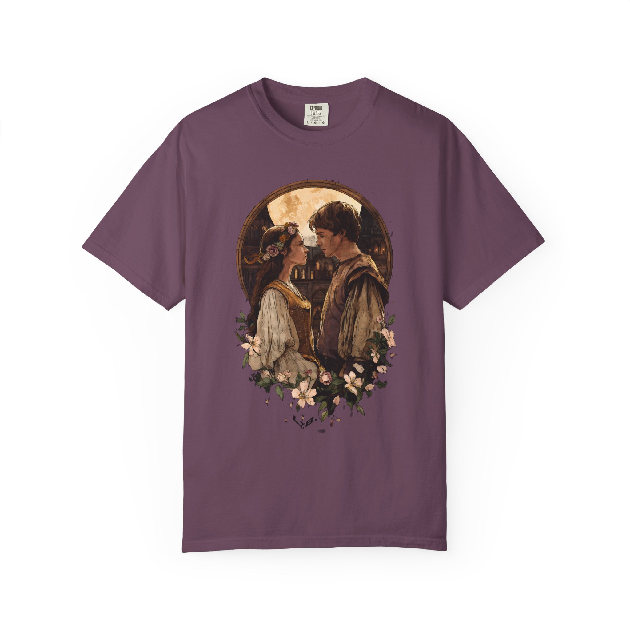 Vintage Romantic Art T-Shirt — Classic Lovers Portrait Valentine Tee - Image 13