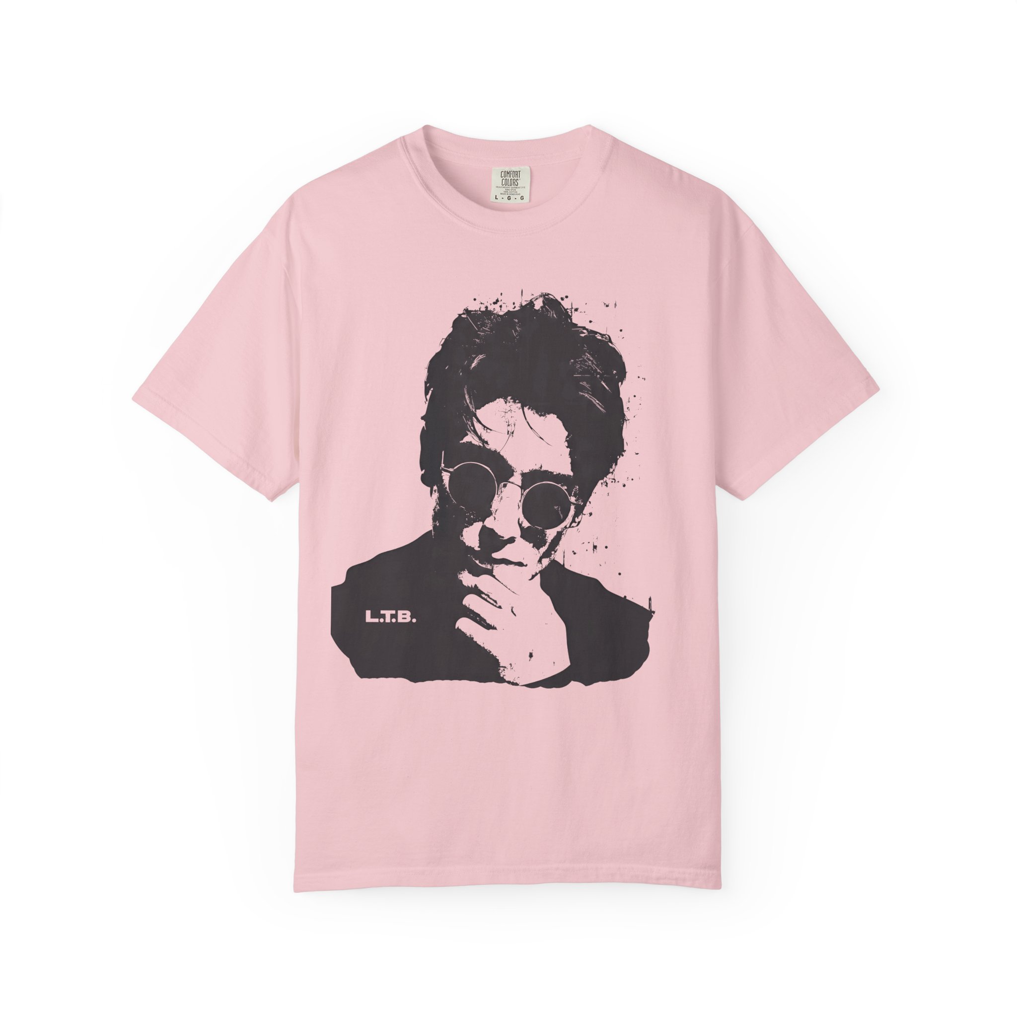 Monochrome Rock-Style Portrait T-Shirt | Minimal Thinker Graphic Art Tee - Image 12