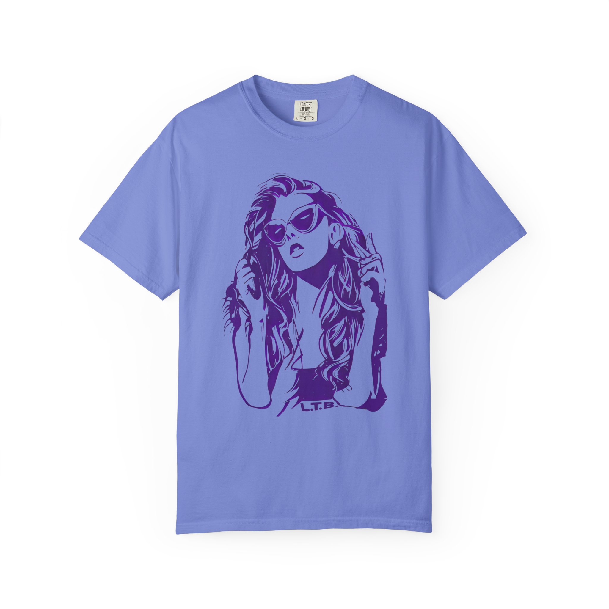 Retro Sunglasses Girl T-Shirt – Music Festival Aesthetic Graphic Tee - Image 12