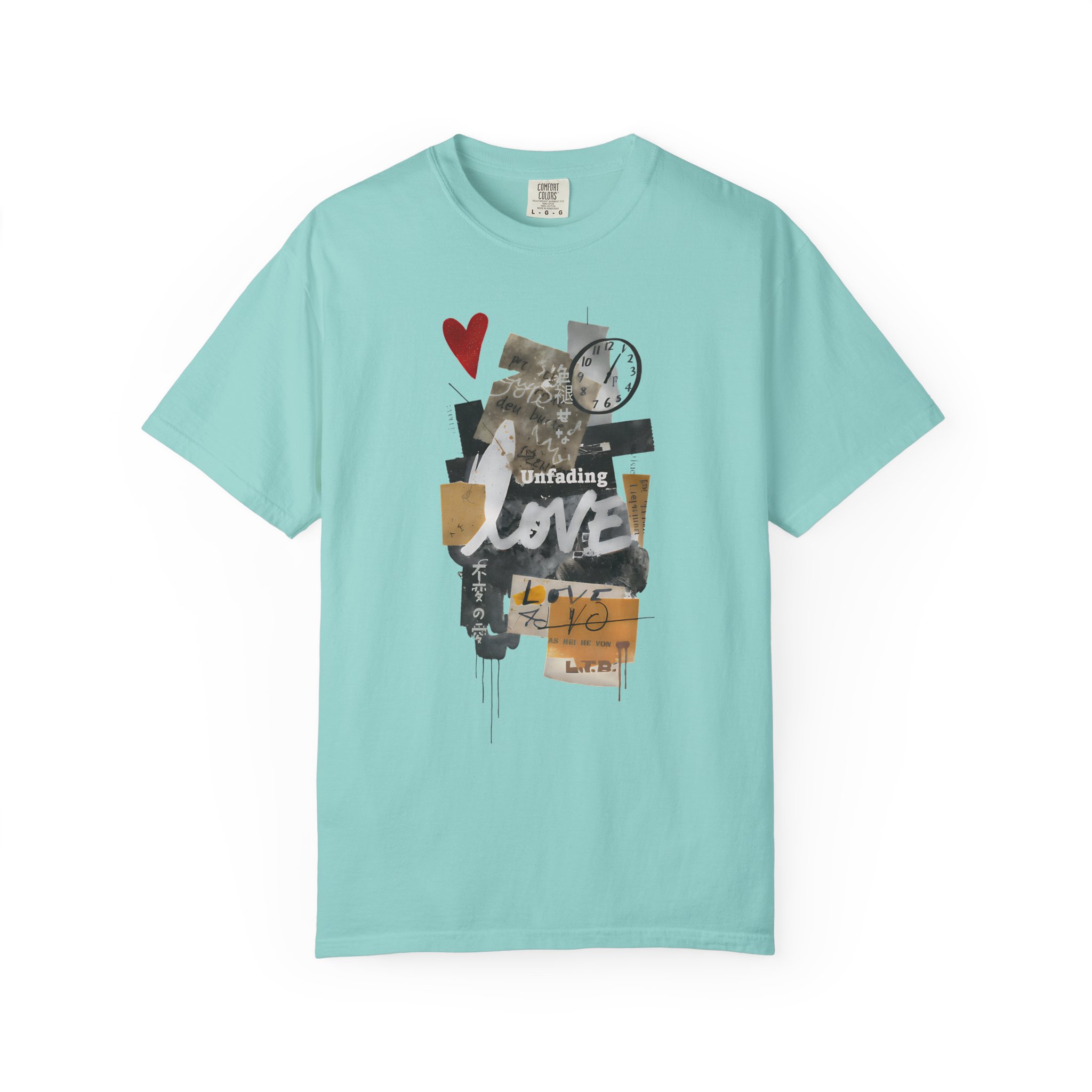 Unfading Love T-Shirt – Artistic Collage Graphic Tee - Image 6