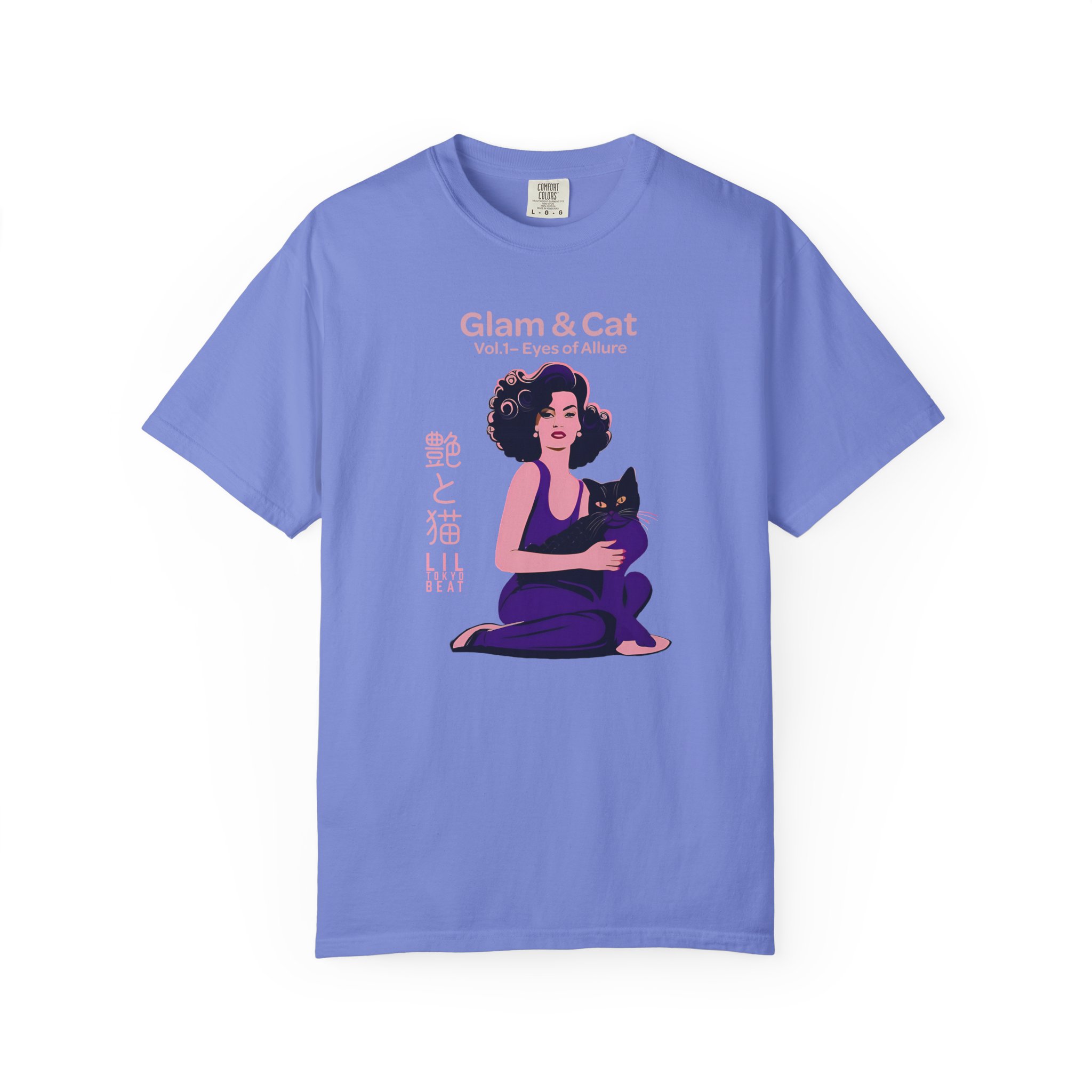 Glam and Cat Vol 1 Tee - Lil Tokyo Beat Shirt, Modern Interiors, Stylish Cat Lovers, Whispers of Elegance, Shadows & Desire, Mood Mystery, t0 - Image 6