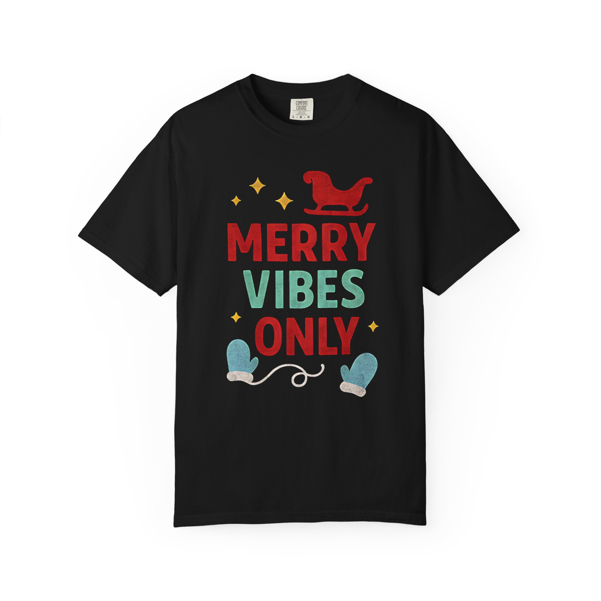 Merry Vibes Only T-Shirt — Festive Christmas Holiday Tee - Image 9