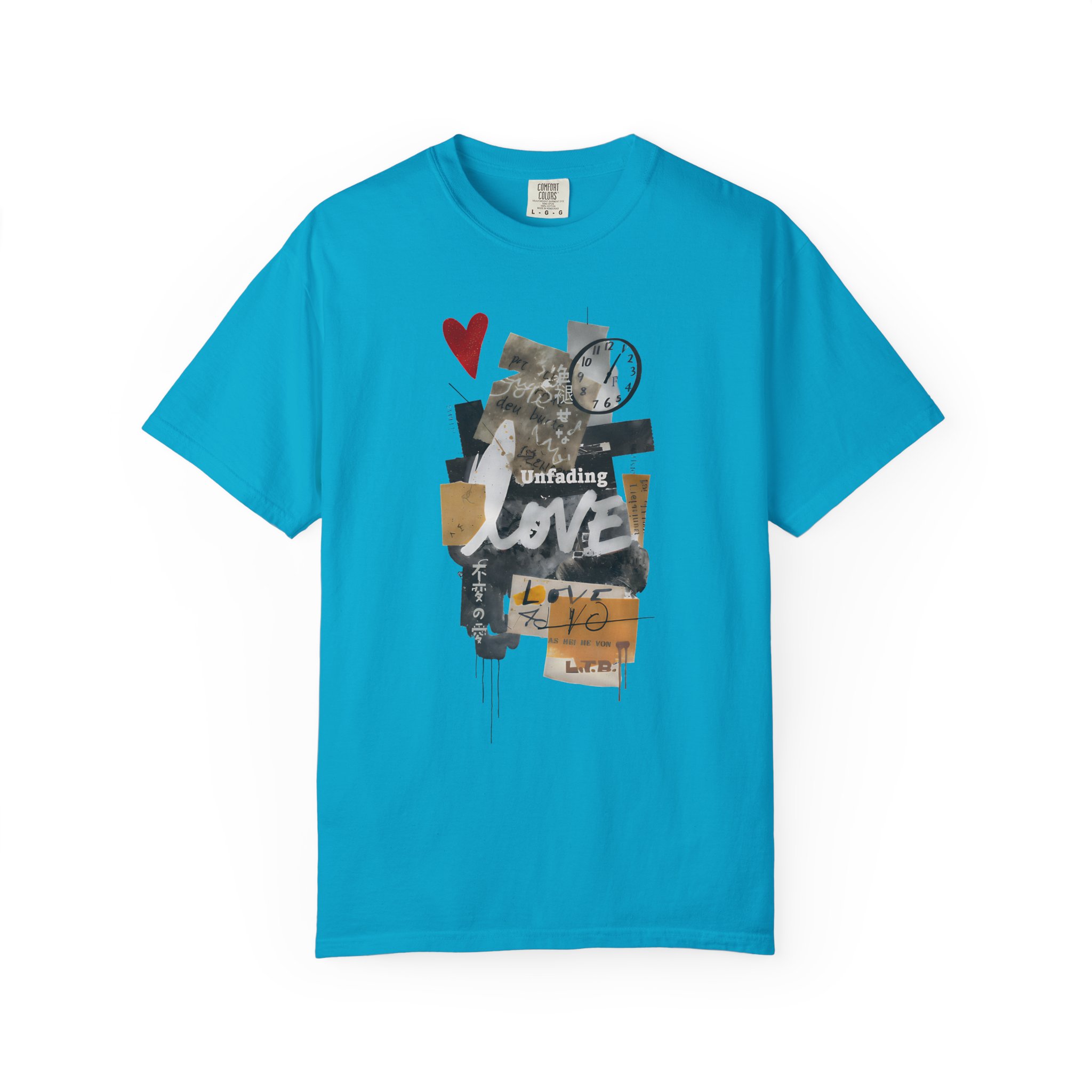 Unfading Love T-Shirt – Artistic Collage Graphic Tee - Image 8