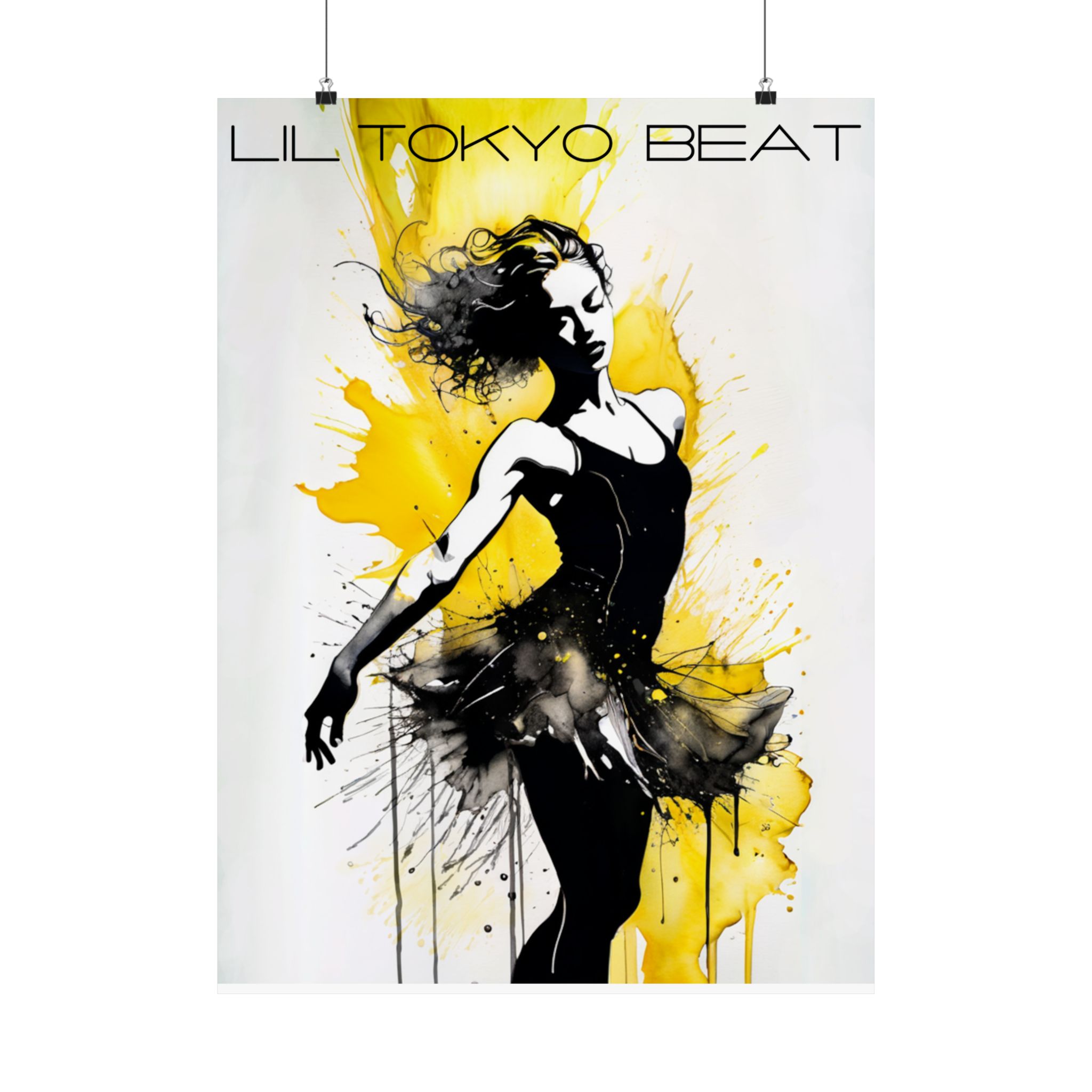 Vertical Dancer Posters, Ballerina Wall Art, Dance Move Prints, Abstract Surrealistic Decor, Black Yellow Brushstroke Art, Matte Vertical - Image 13