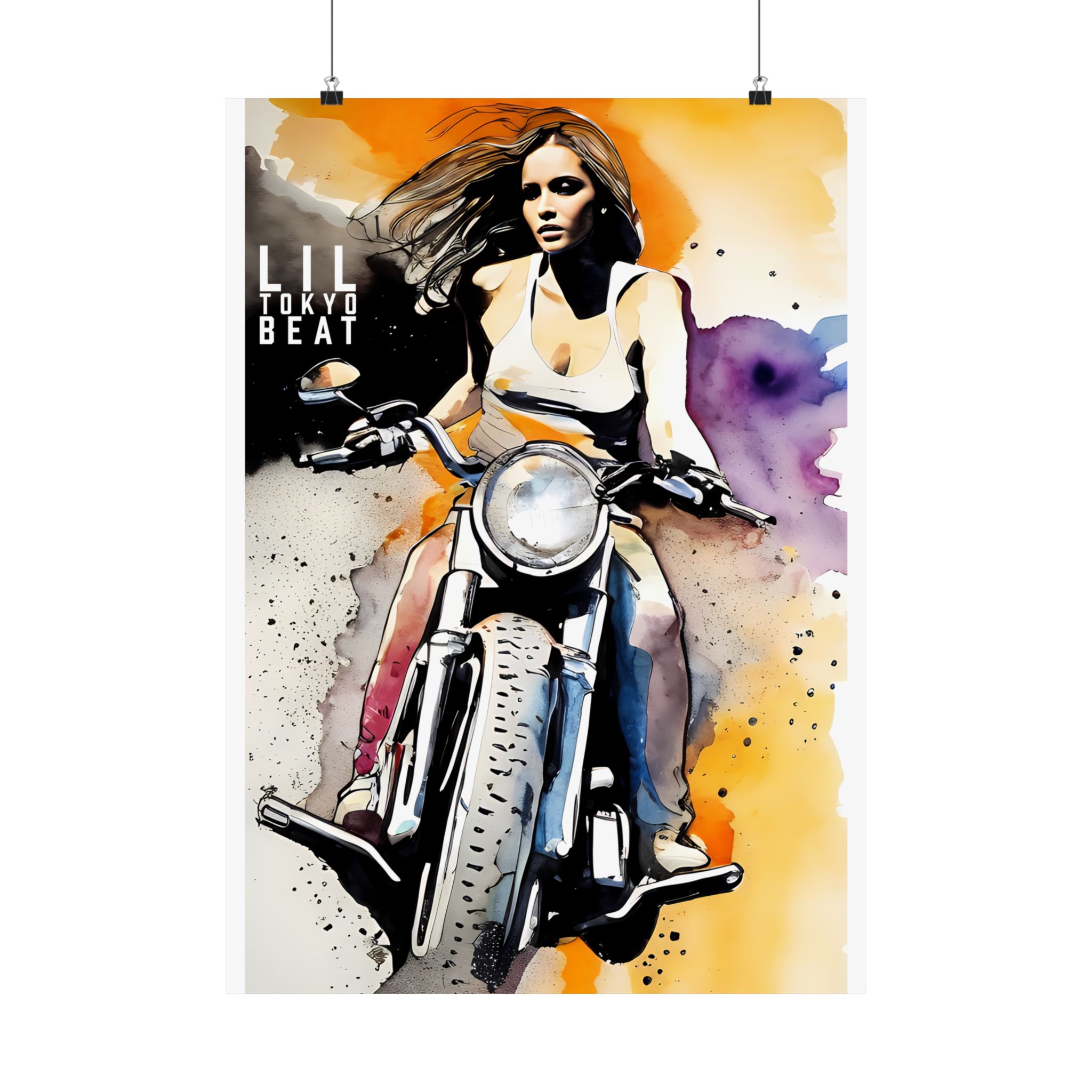Motorcycle Girl Wall Art | Tokyo Street Style Poster - Image 9