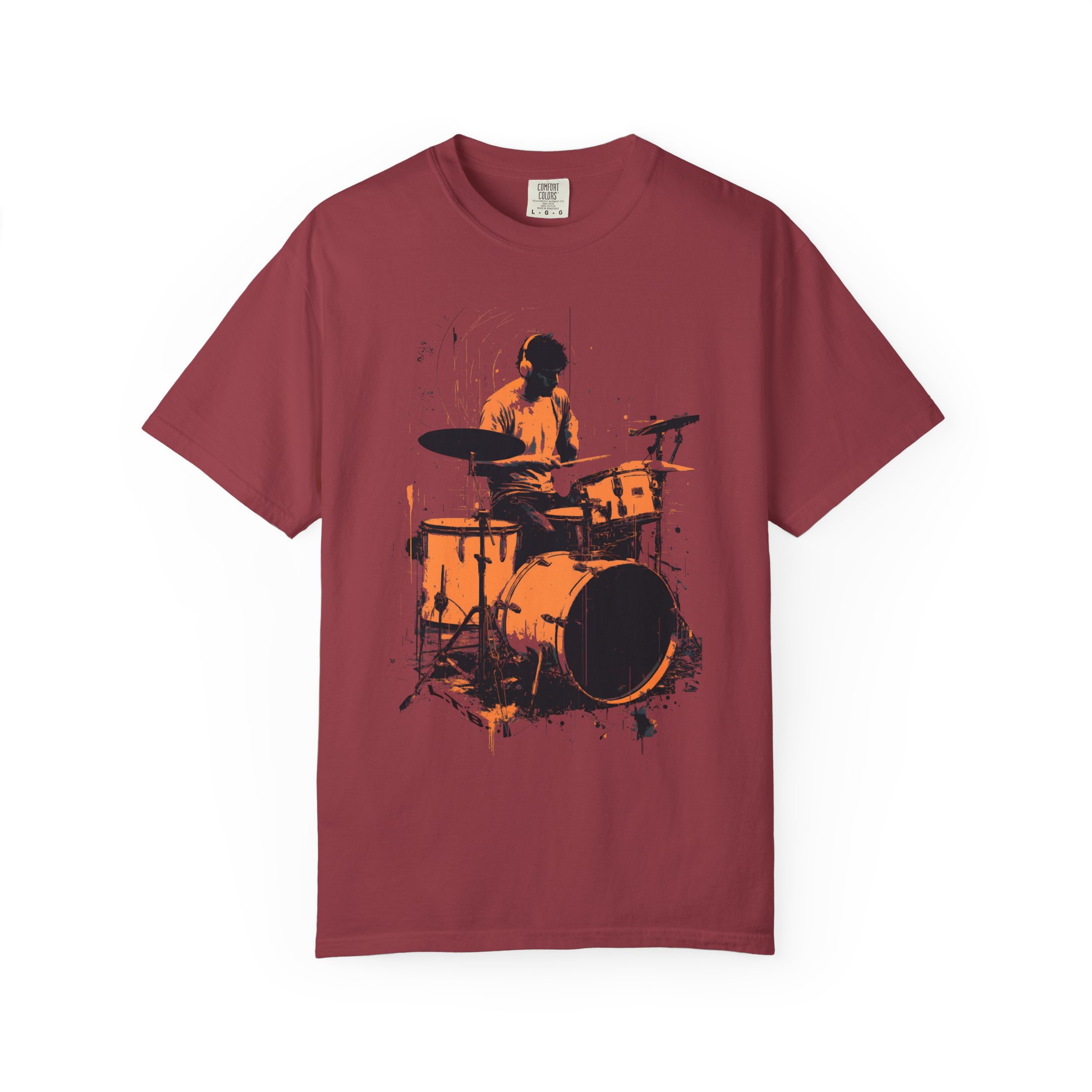 Drummer Silhouette T-Shirt — Vintage Band Music Tee for Musicians & Fans - Image 14