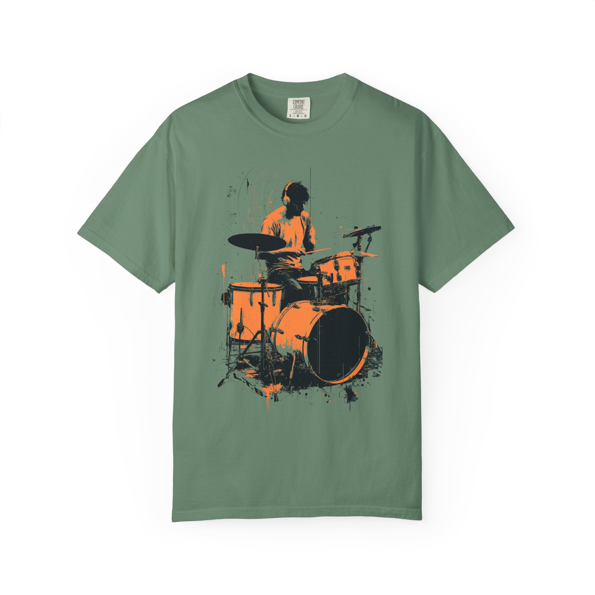 Drummer Silhouette T-Shirt — Vintage Band Music Tee for Musicians & Fans - Image 7