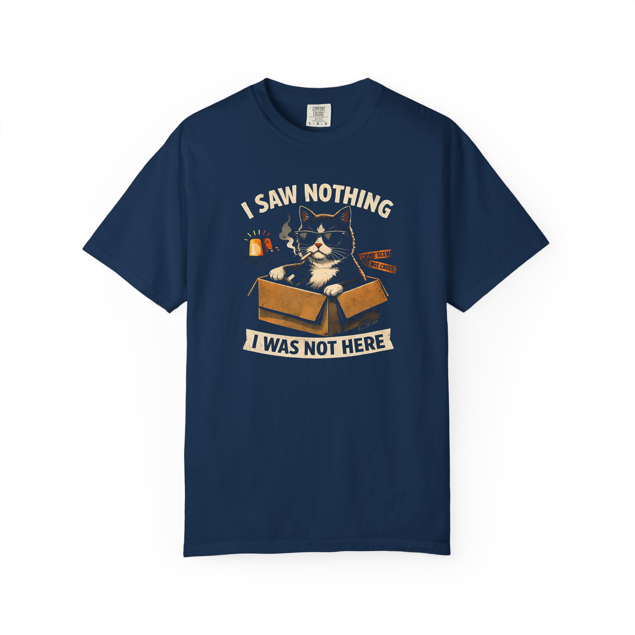 I Saw Nothing Cat Tee – Funny Innocent Troublemaker T-Shirt - Image 5