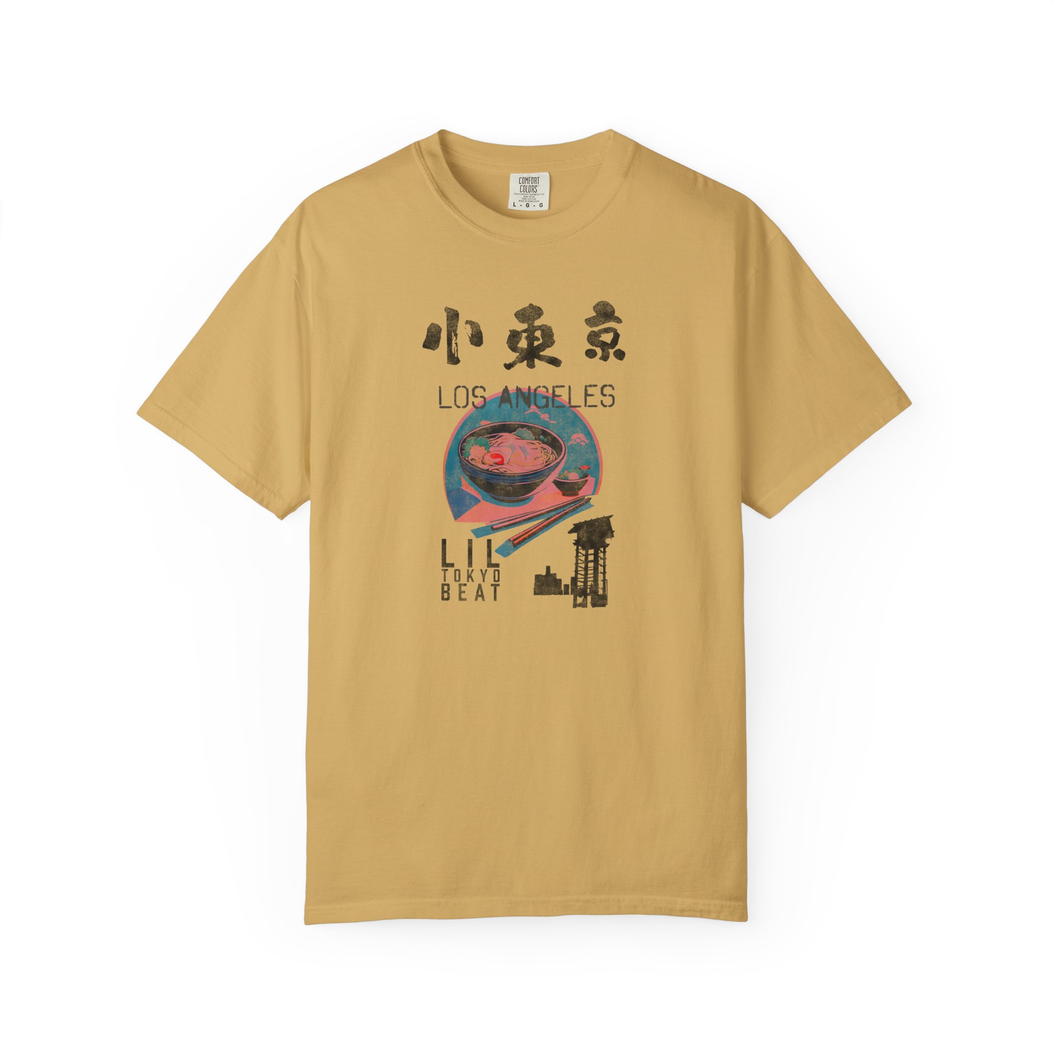 Little Tokyo LA Tee, Endangered Landmark Awareness Tshirt, Unisex Tee, Garment-Dyed Shirt, Vintage Japanese Design, t7 - Image 11