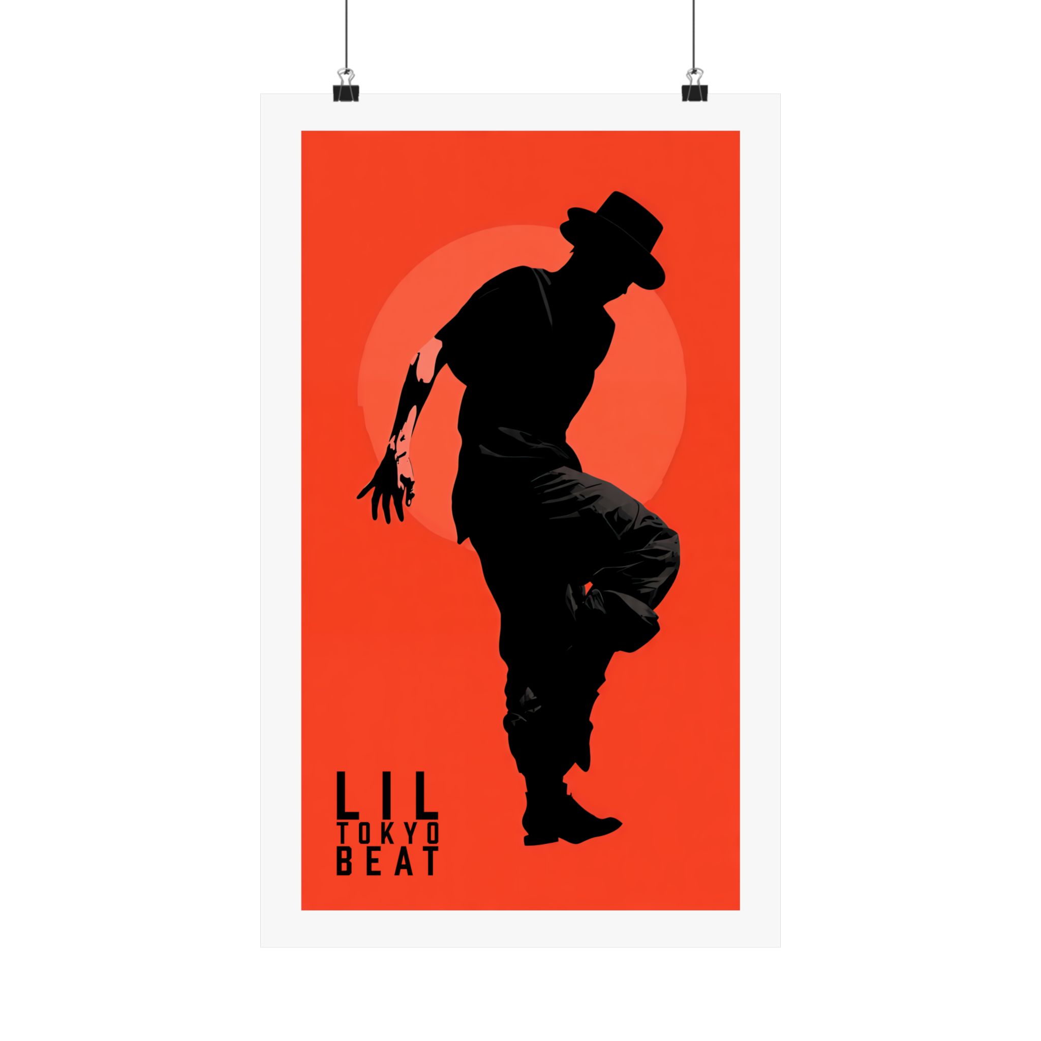 Modern Street Dancer Silhouette Poster | Bold Red Wall Art Print - Image 10