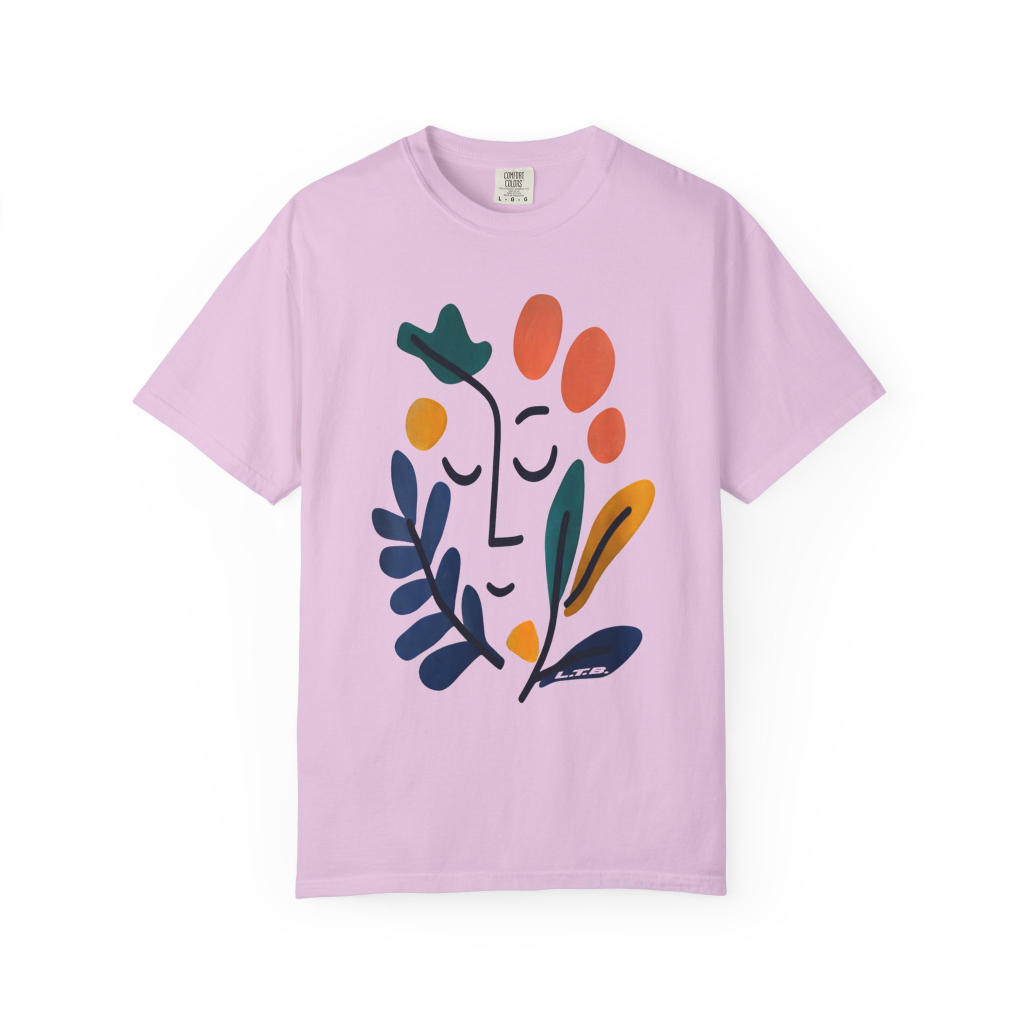 Abstract Floral Face T-Shirt — Minimalist Botanical Graphic Tee - Image 12