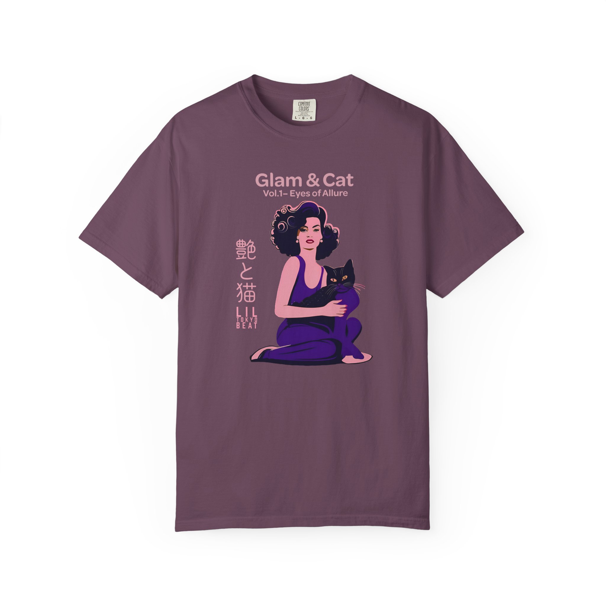 Glam and Cat Vol 1 Tee - Lil Tokyo Beat Shirt, Modern Interiors, Stylish Cat Lovers, Whispers of Elegance, Shadows & Desire, Mood Mystery, t0 - Image 11