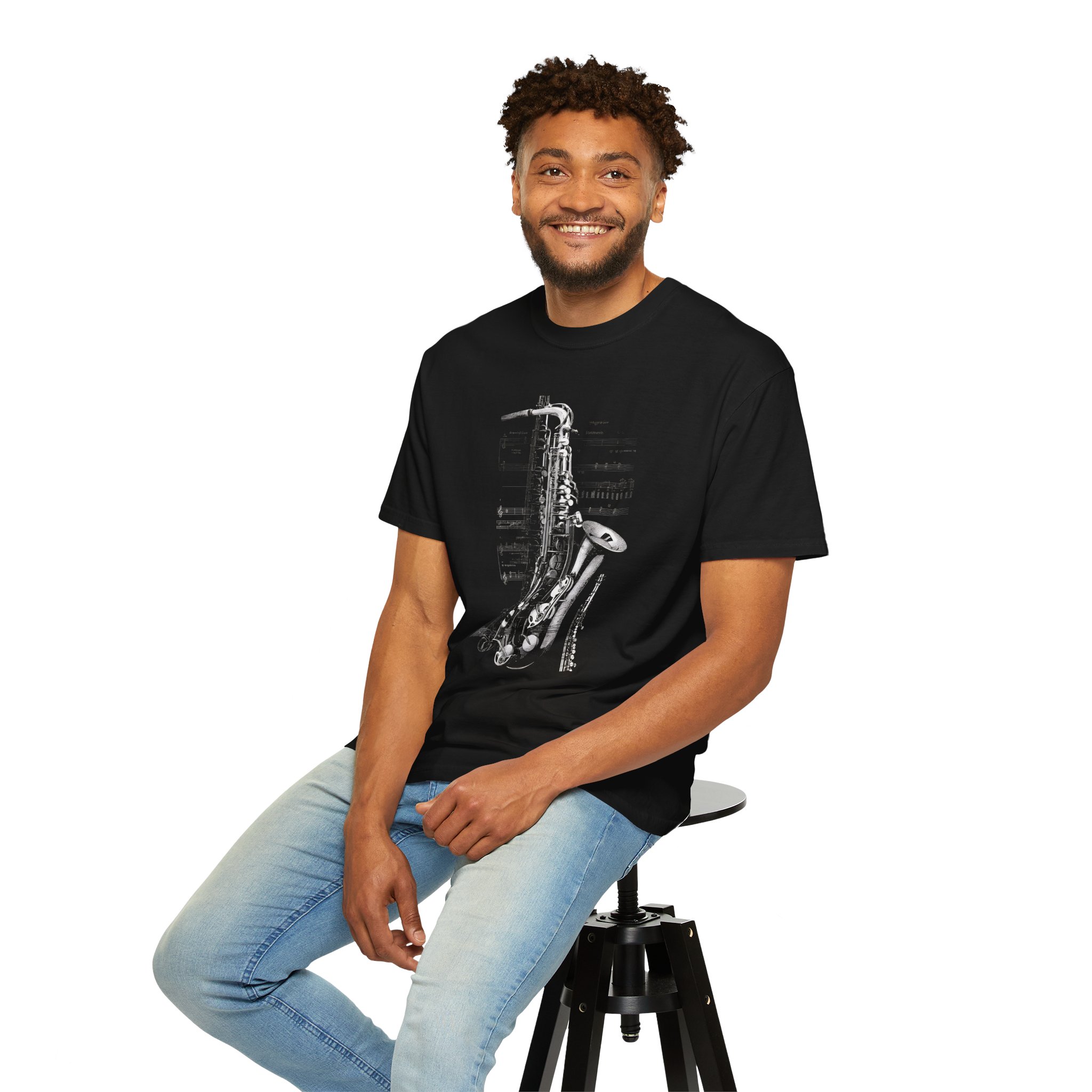 Vintage Saxophone T-Shirt — Retro Jazz Instrument Graphic Tee - Image 5